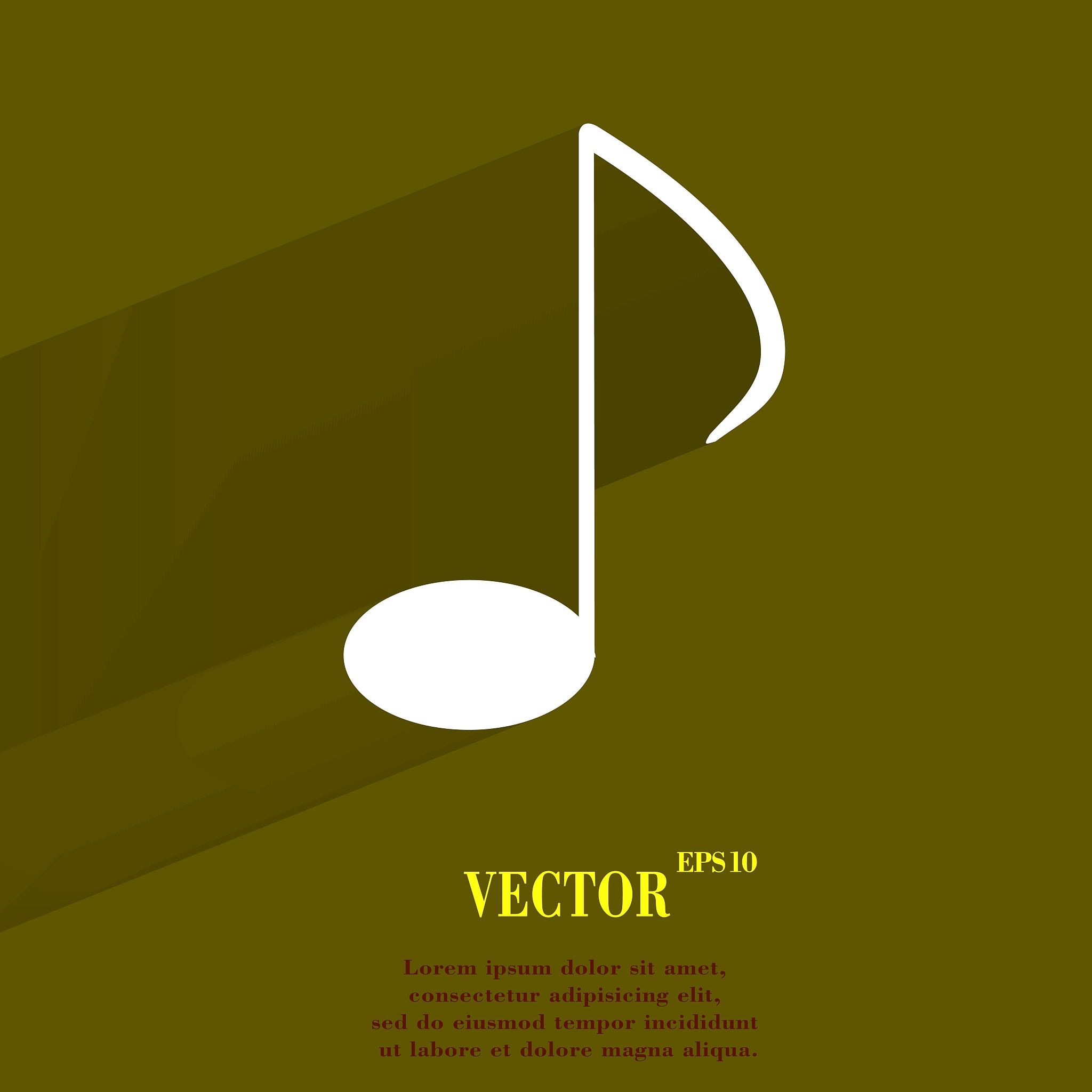 music elements notes web icon, flat design