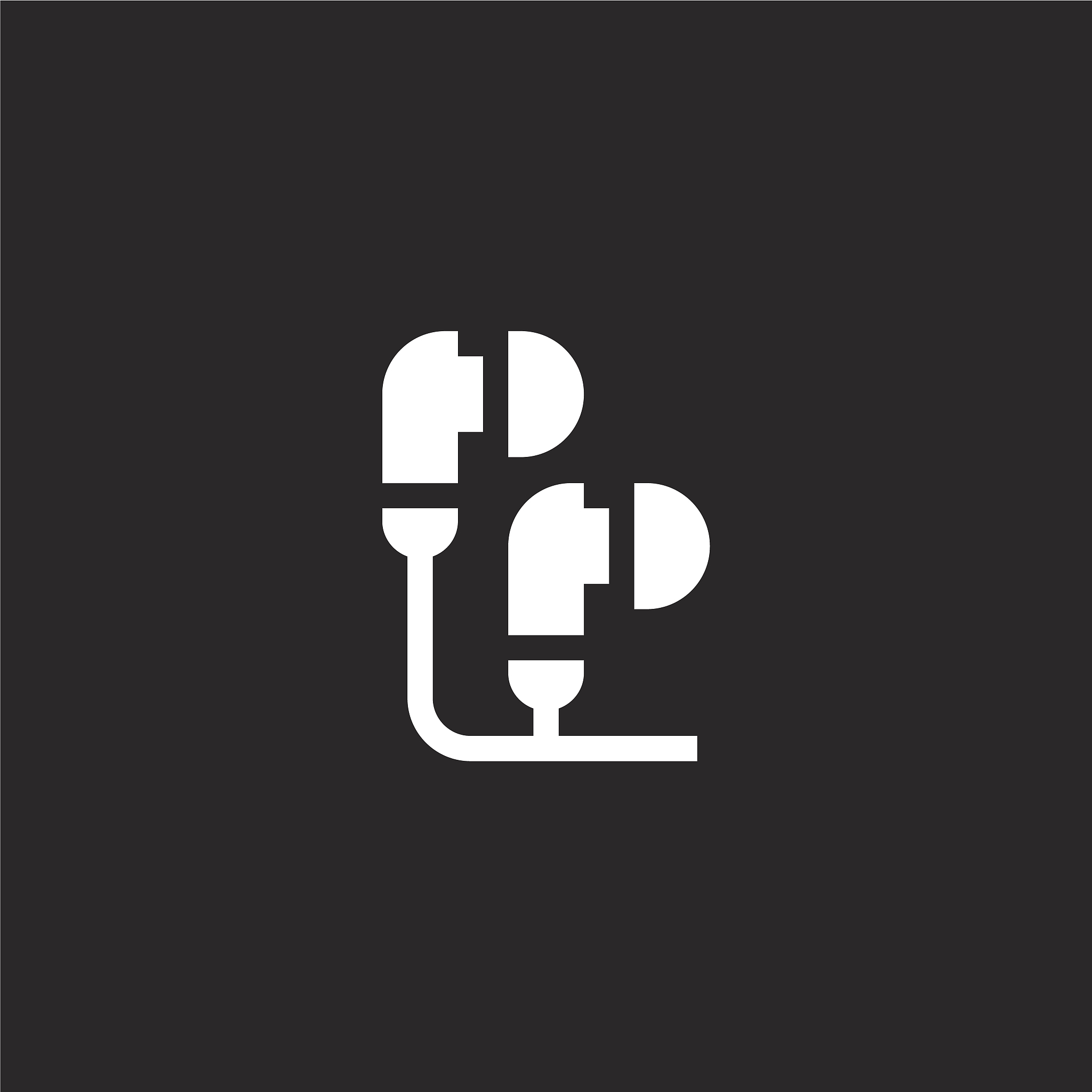 earphones icon. filled earphones icon for website design and mob