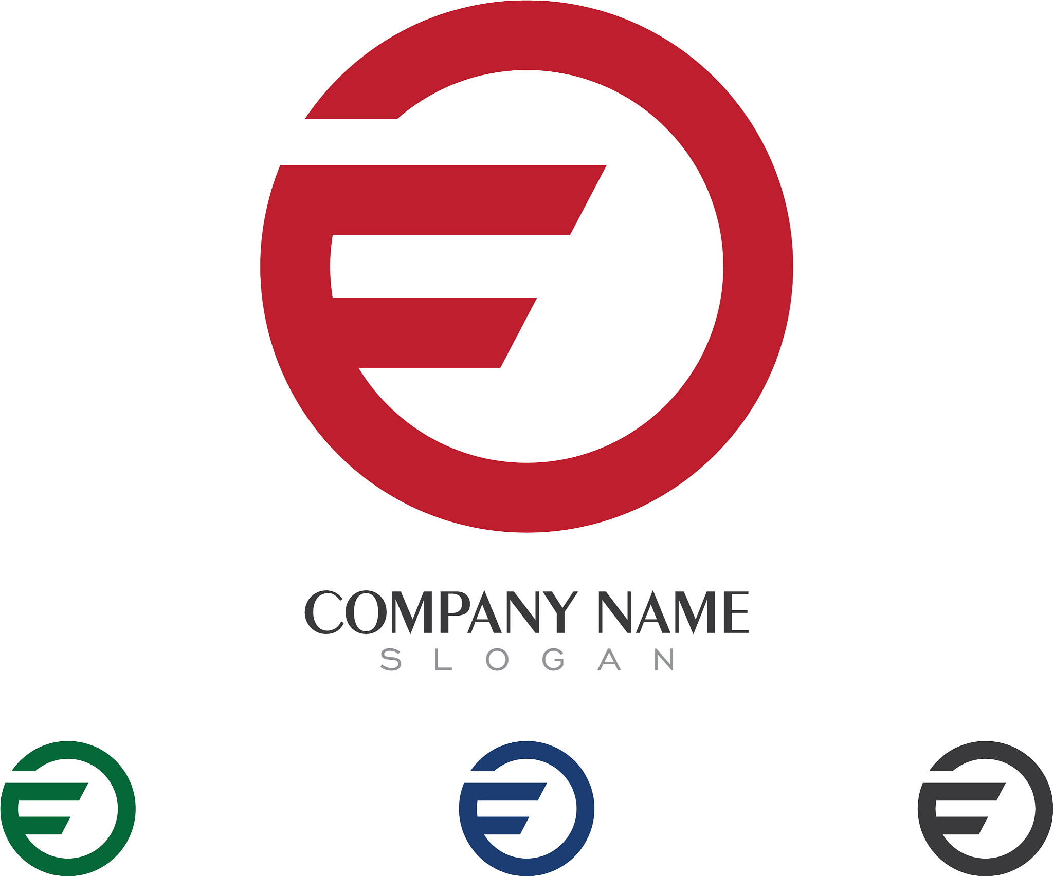 f letter logo business template