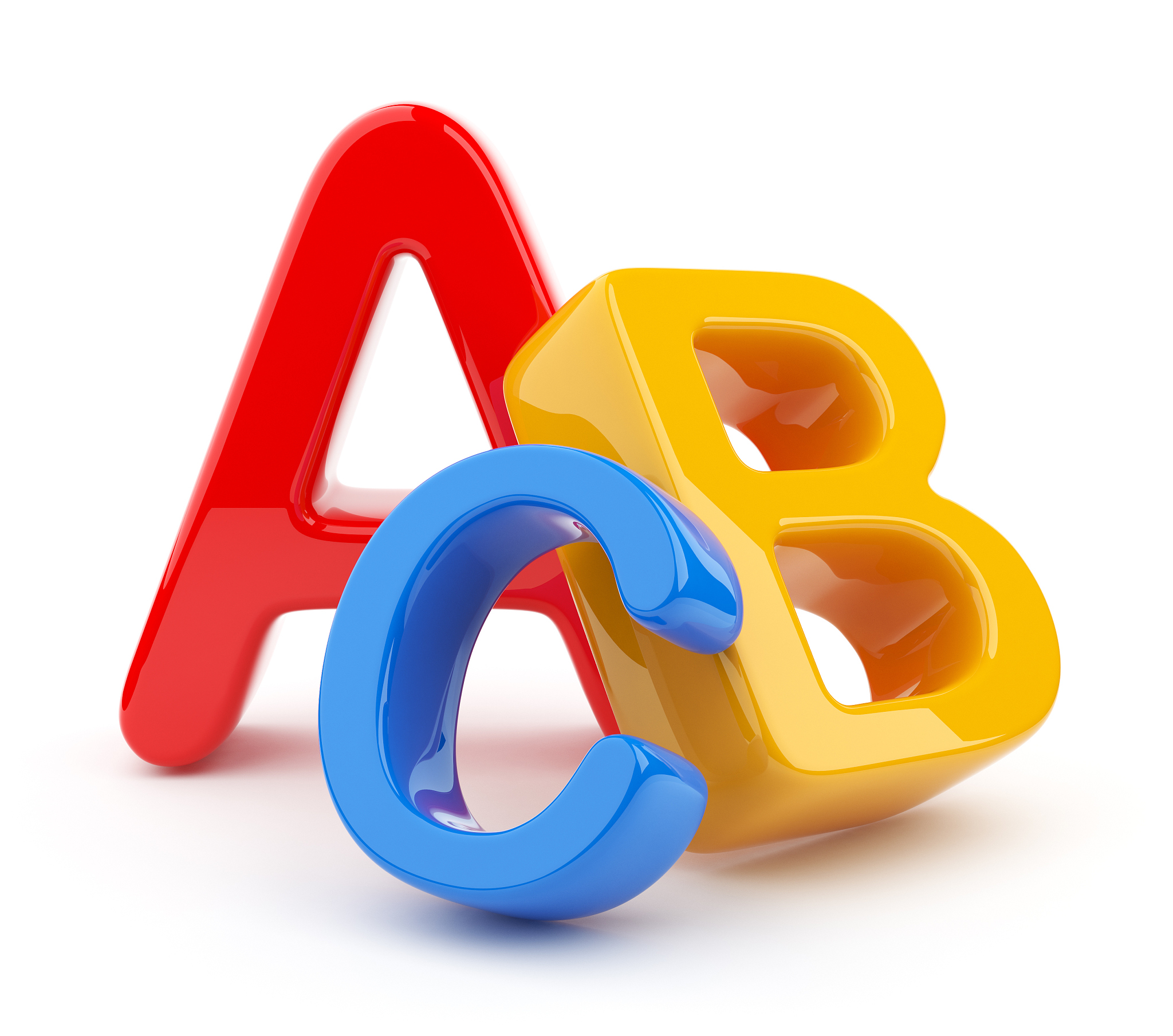 colorful symbols heap of alphabet 3d. isolated