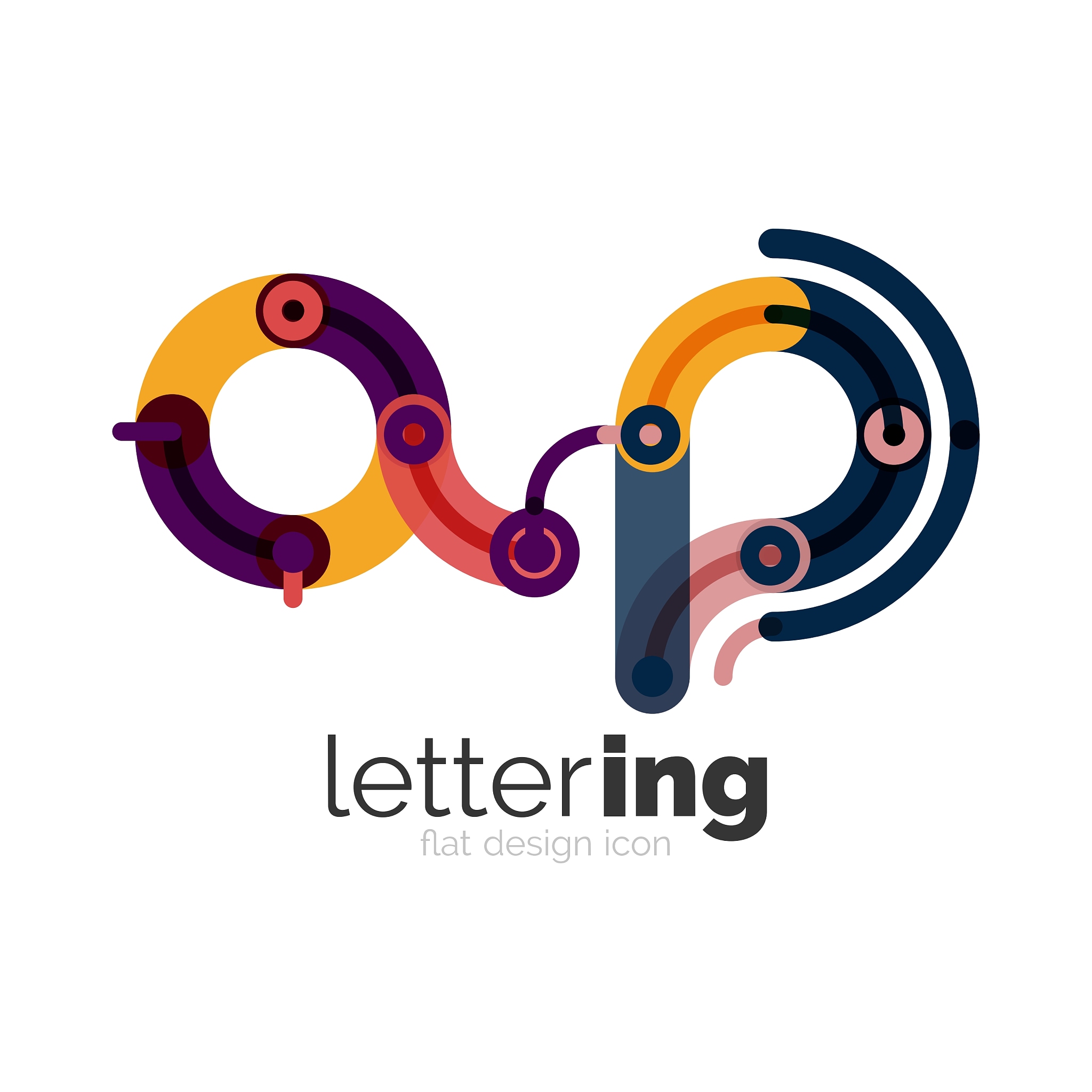 linear business logo letter