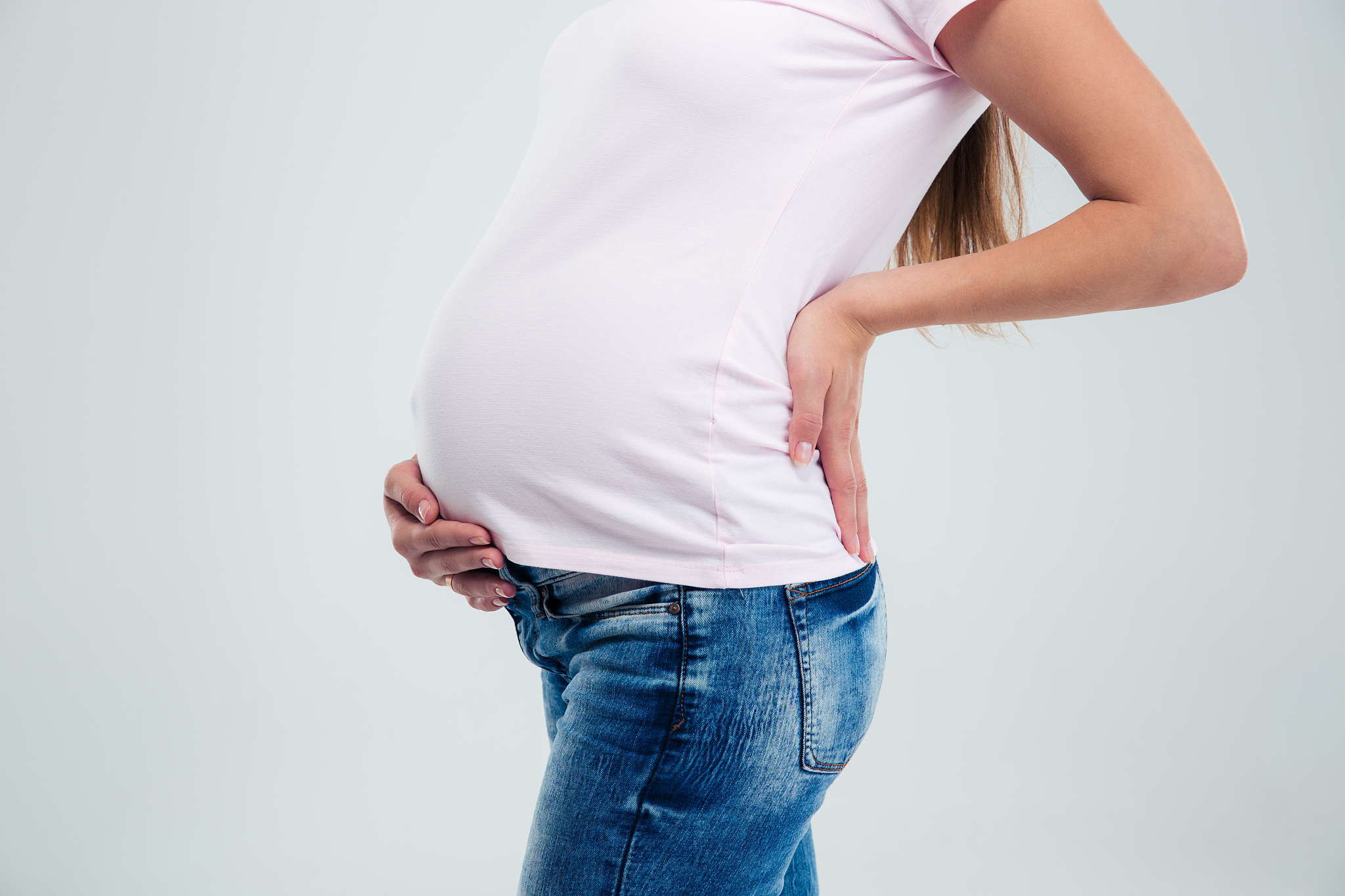 closeup portrait of a pregnant woman