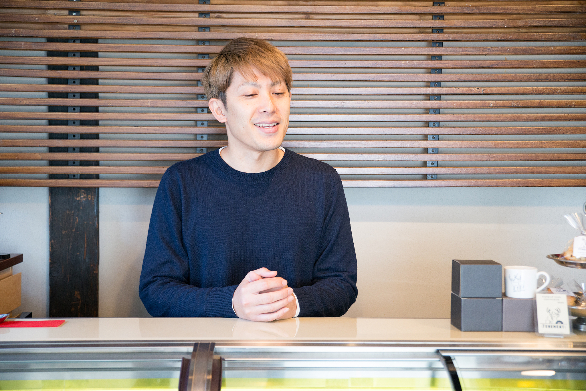 shop owner at  japanese cafe restrant in tokyo