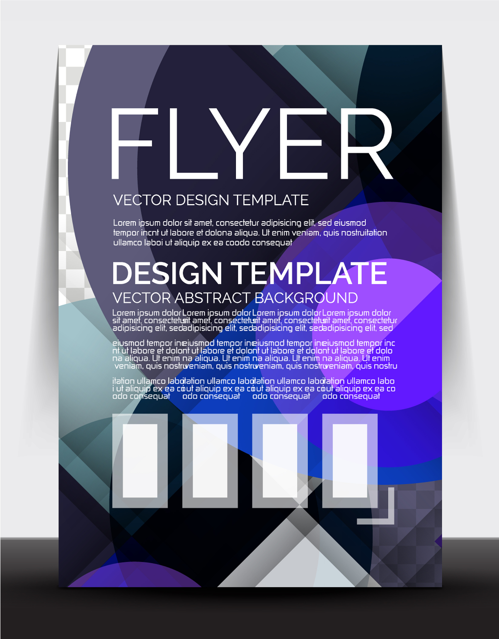 a4 flyer annual report circle design