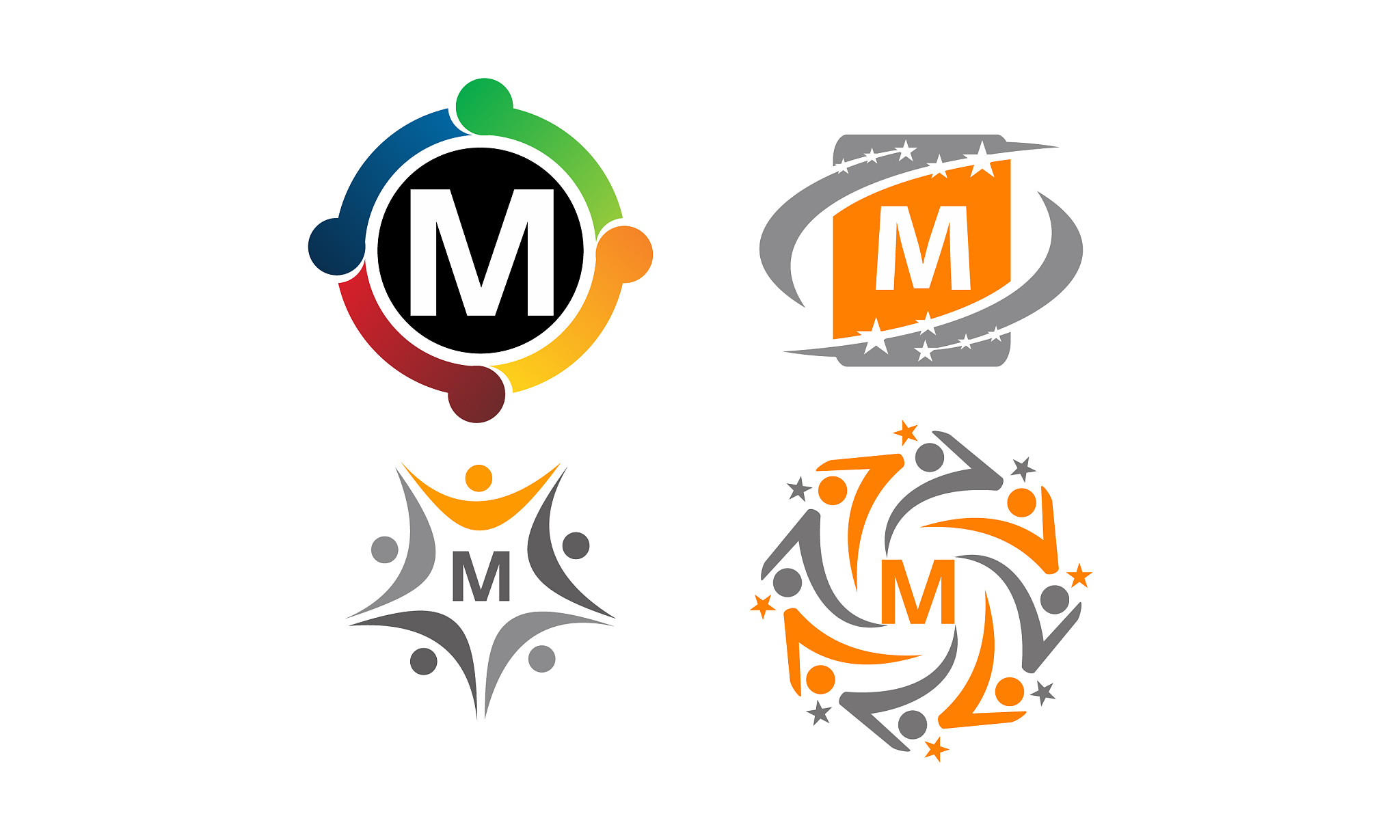 logotype m modern template set