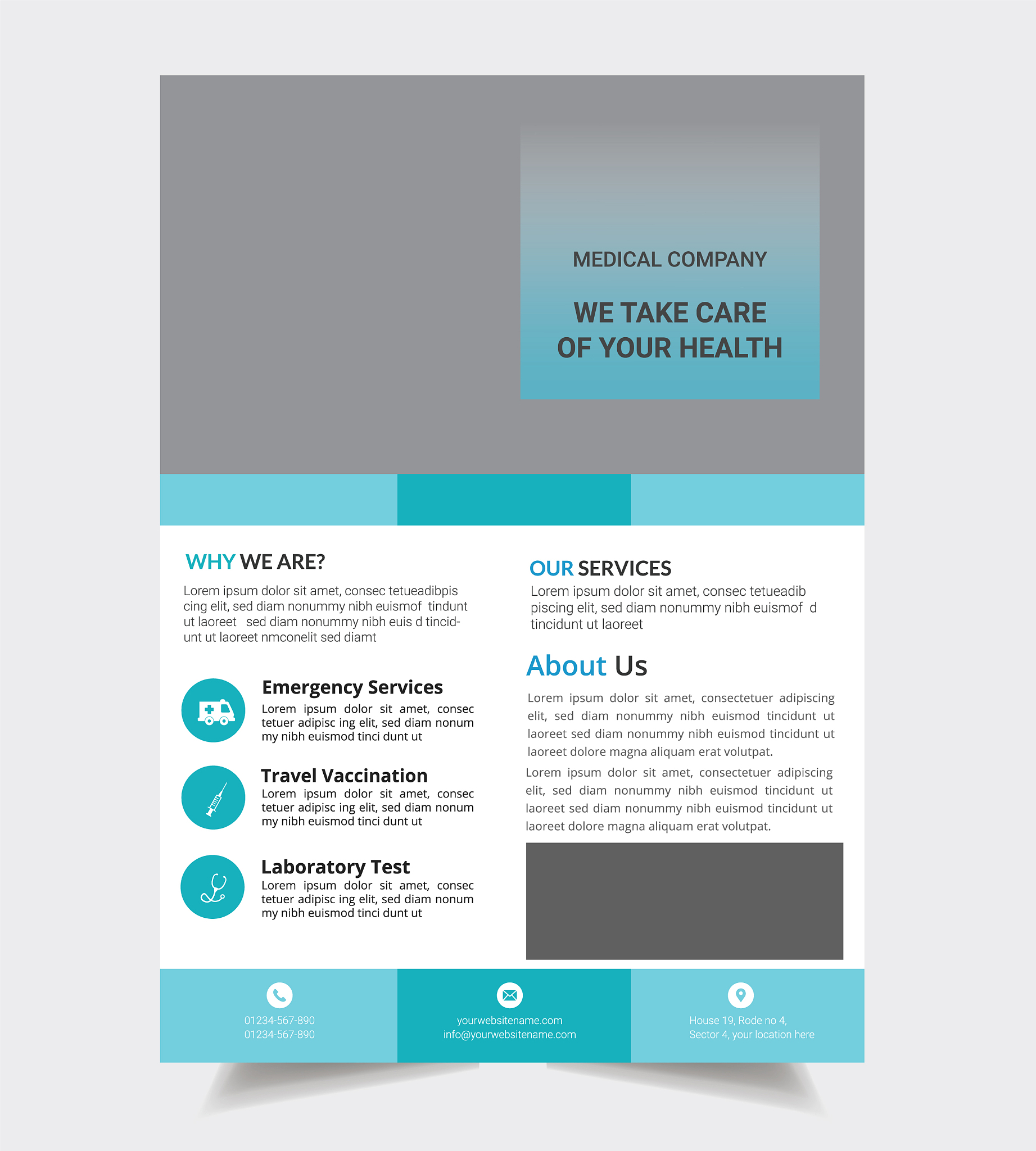 medical hospital health care cover a4 template