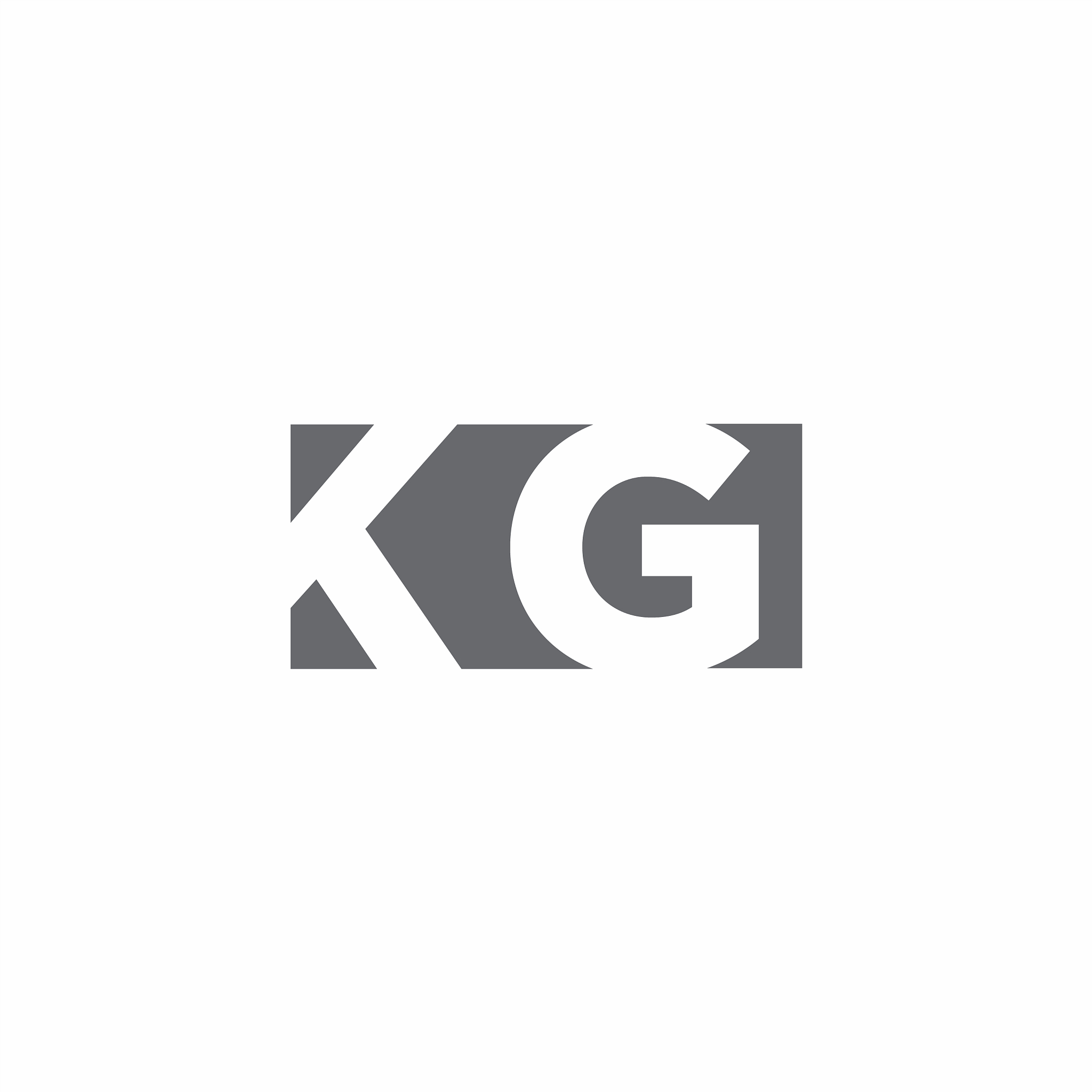 kg logo monogram with negative space style design