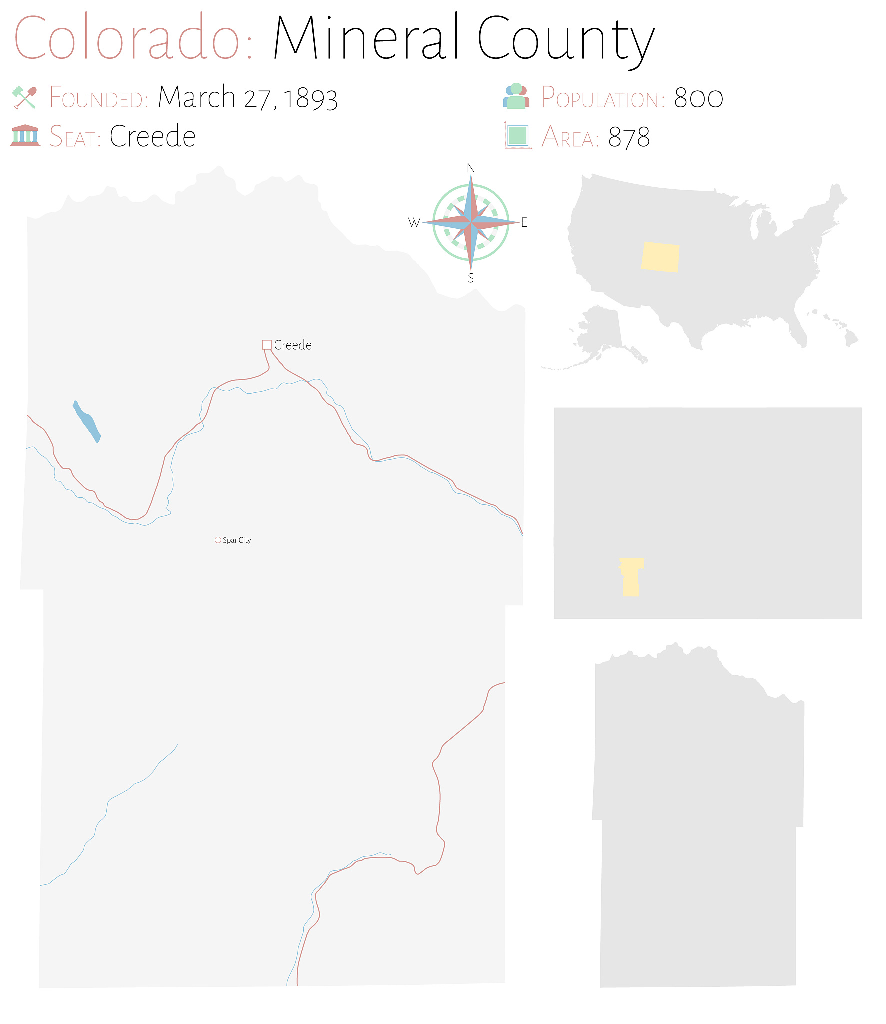 map of mineral county in colorado