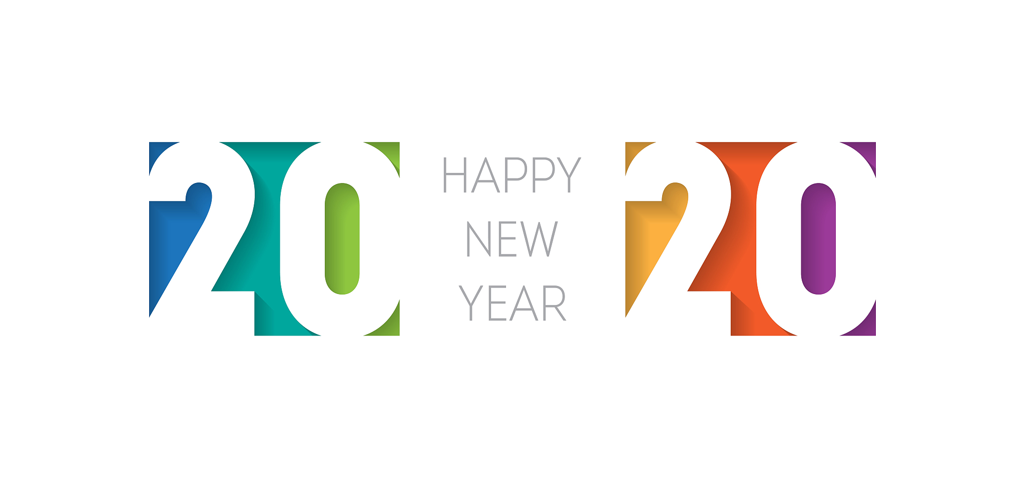 happy new year 2020 banner. brochure or calendar cover design te