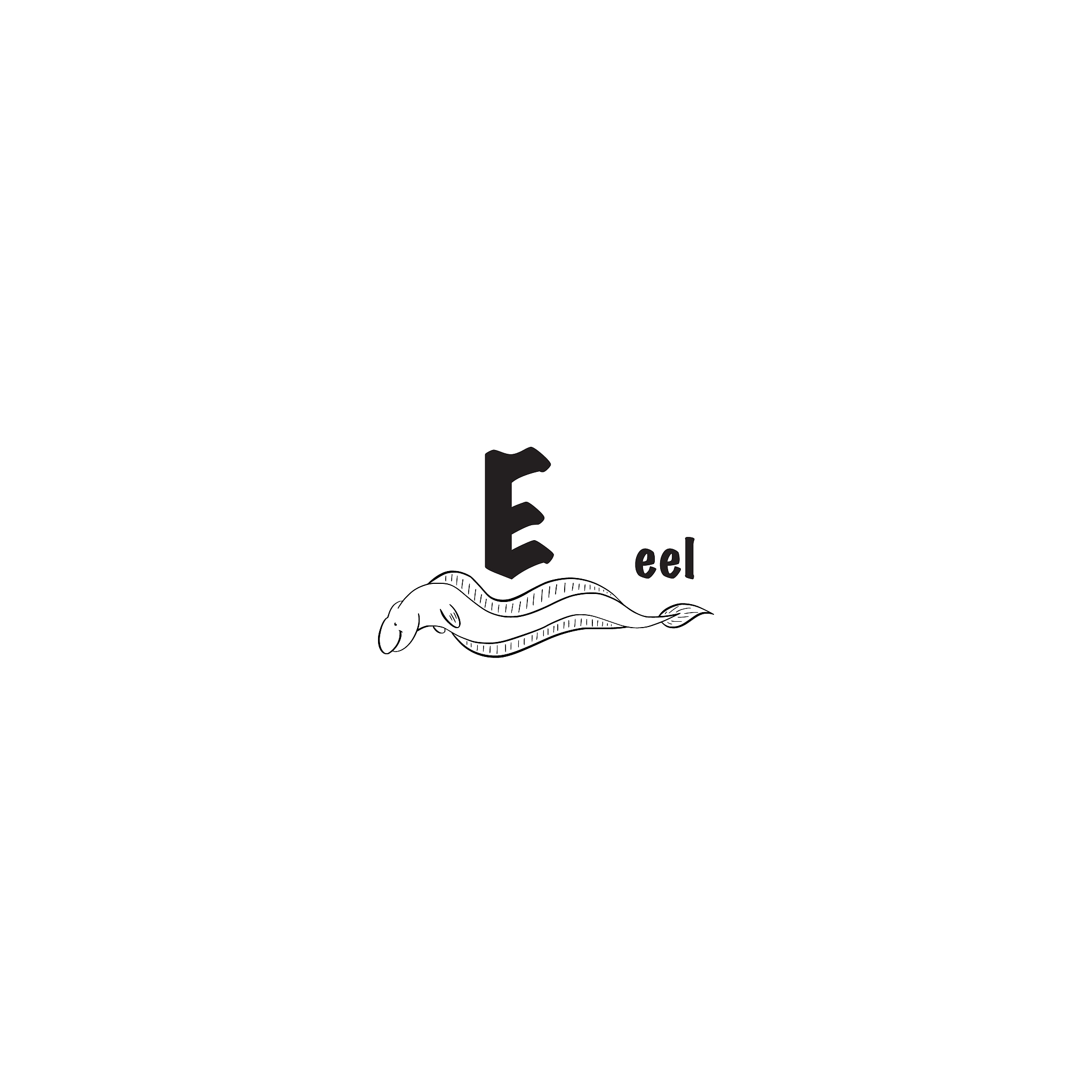 eel coloring page