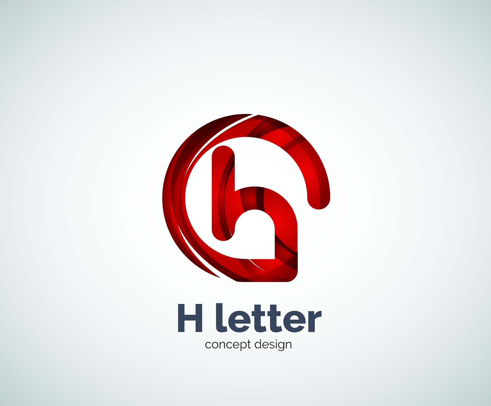 abstract h geometric letter logo template