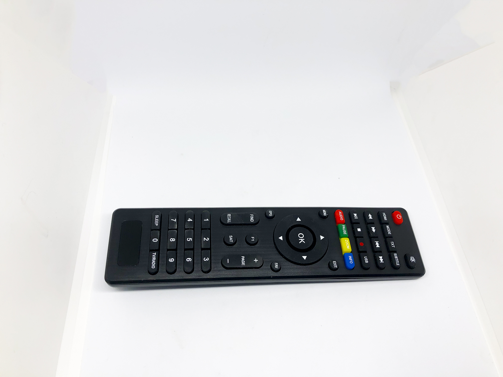 receiver tv remote control white background