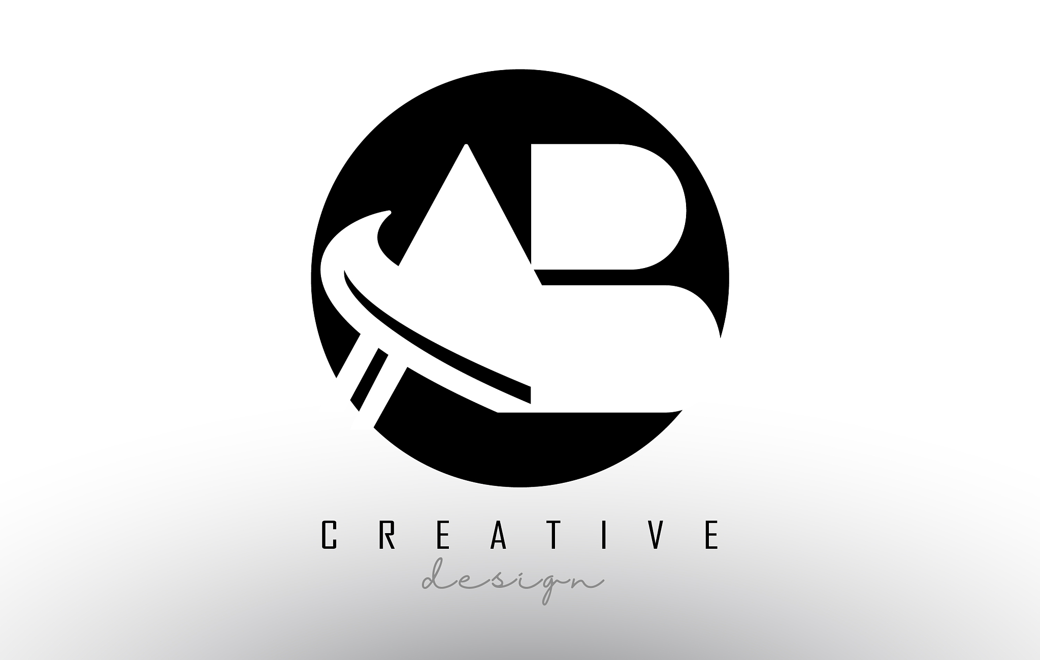 monogram ab a b letters logo design with white