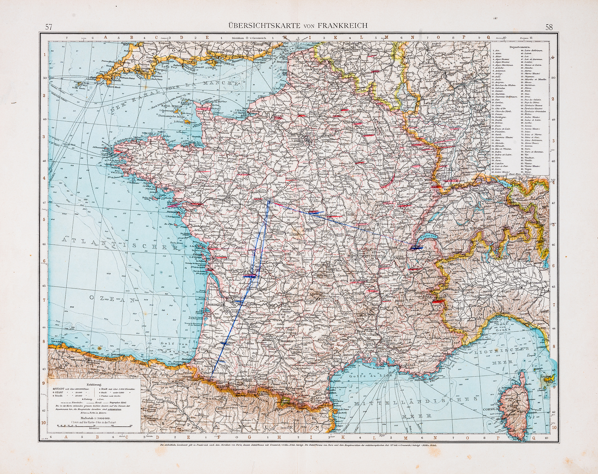 map of france 1896