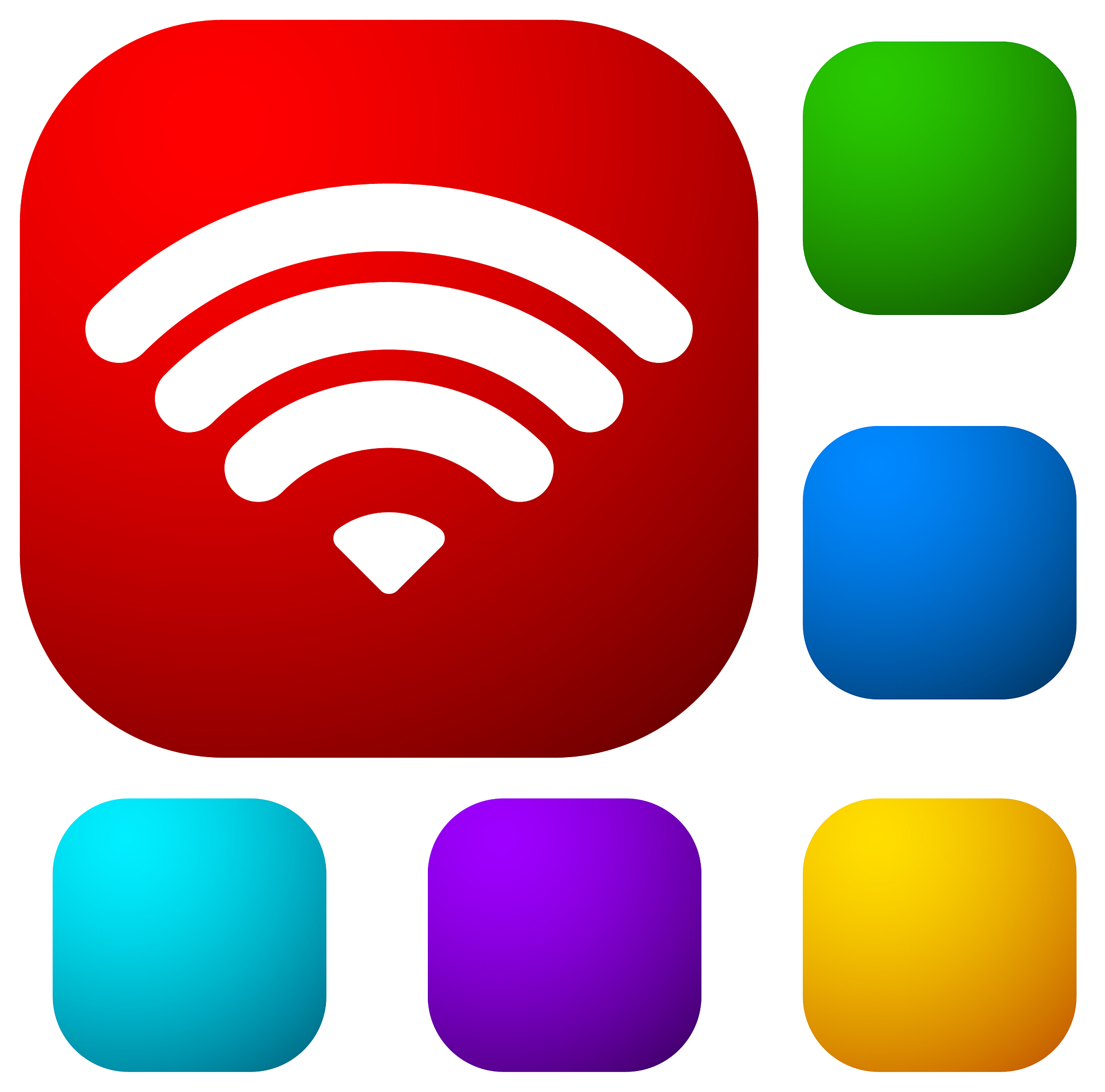 icon with centric radial lines for spread