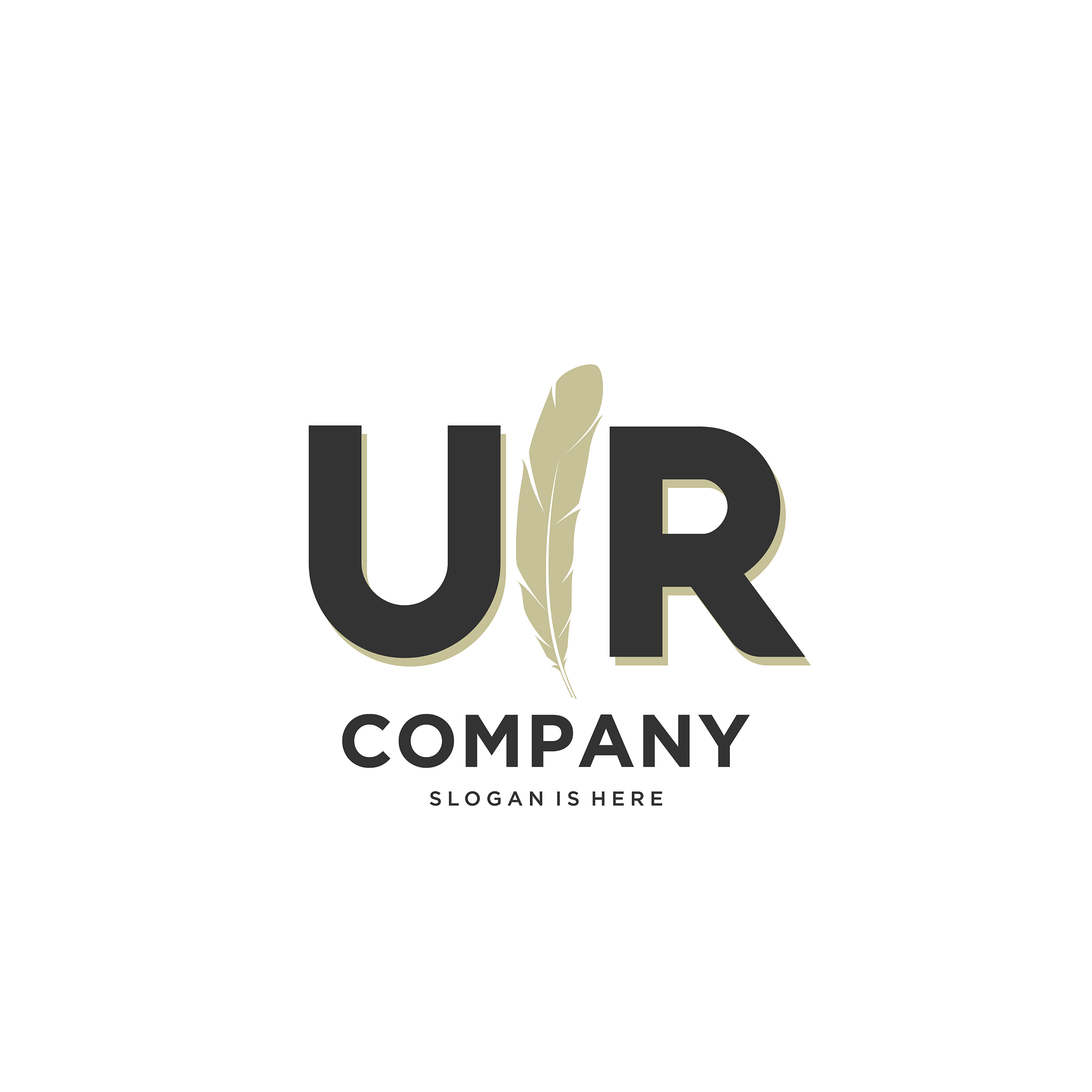 initial ur letter unique attractive creative