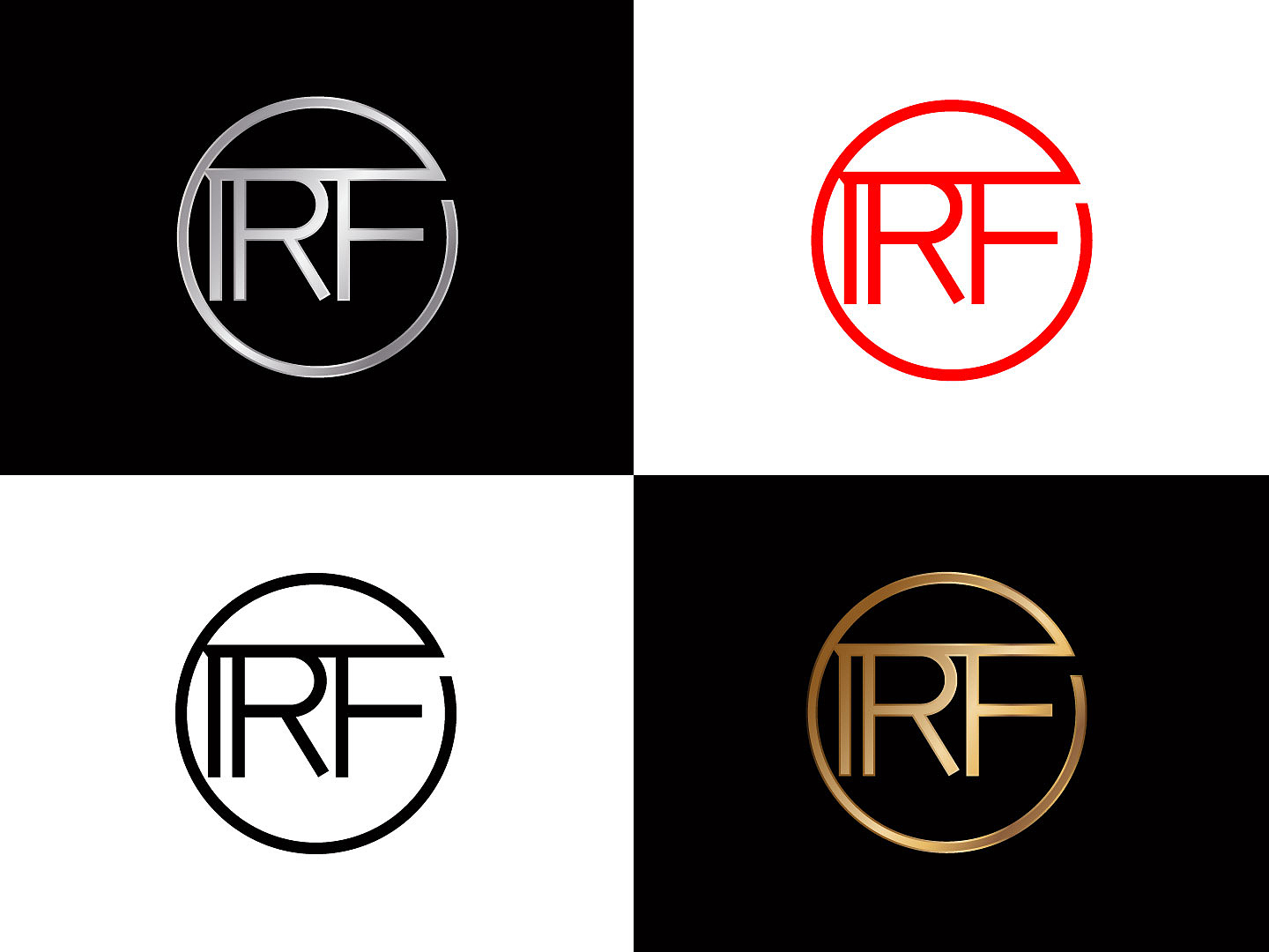 rf circle shape vector letter design