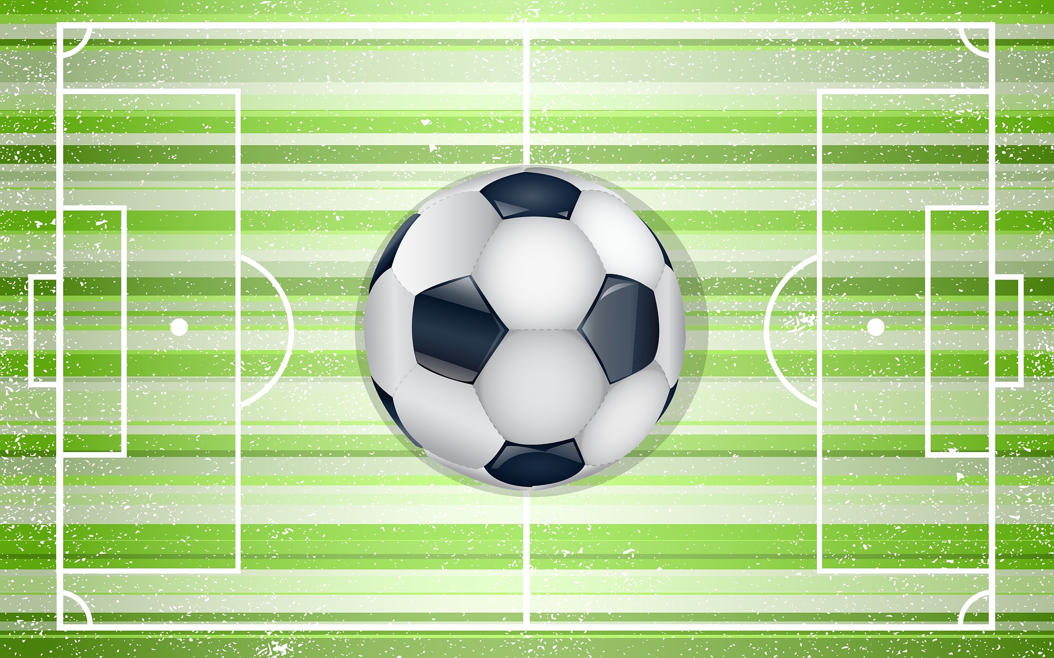 football field with ball