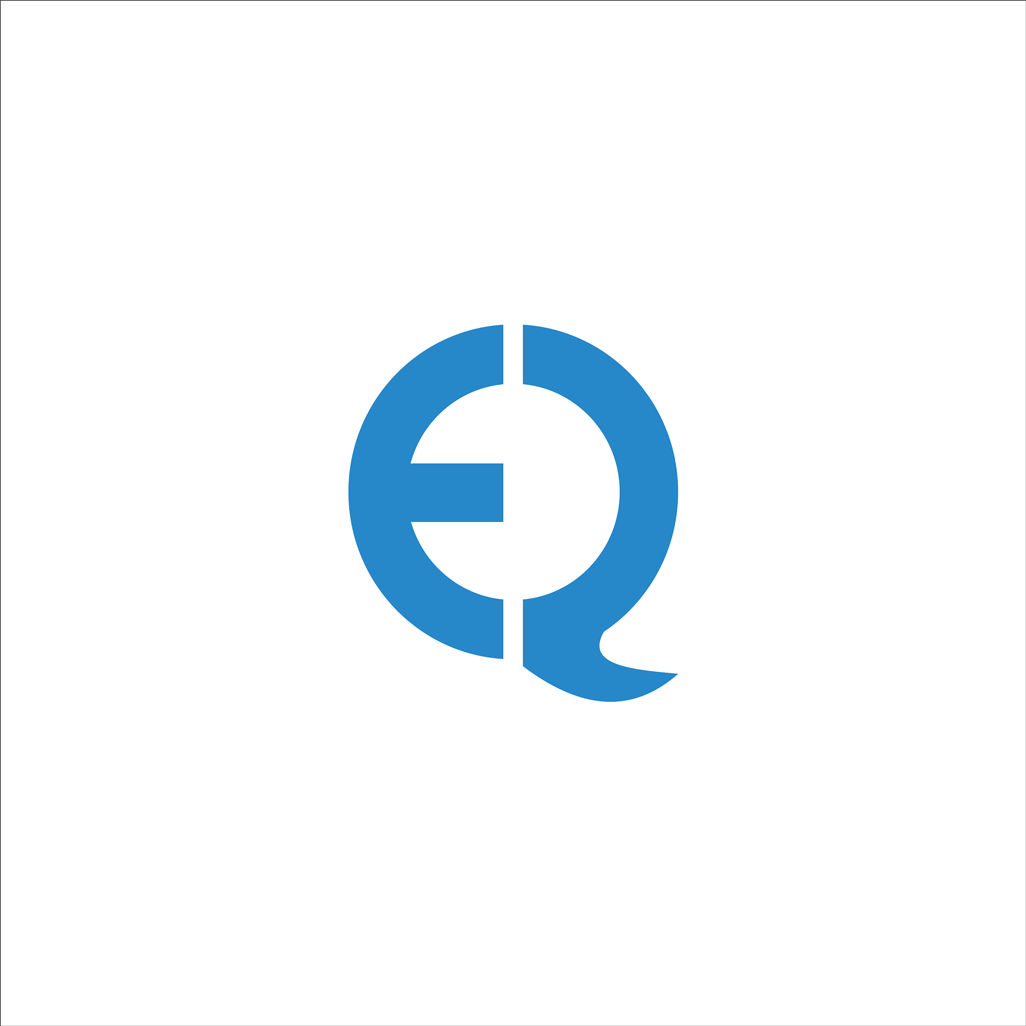 initial letter eq or qe logo design template