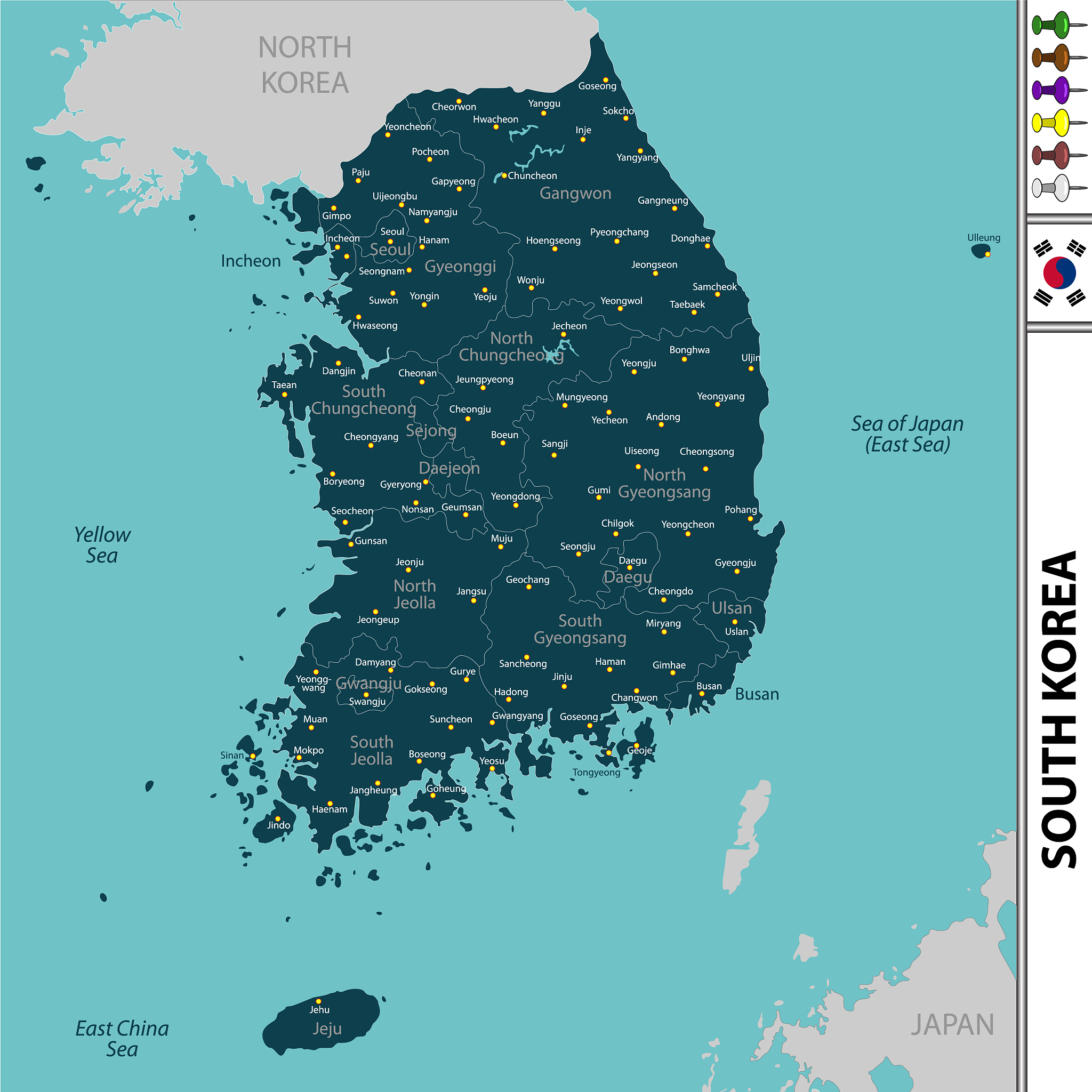 map of south korea