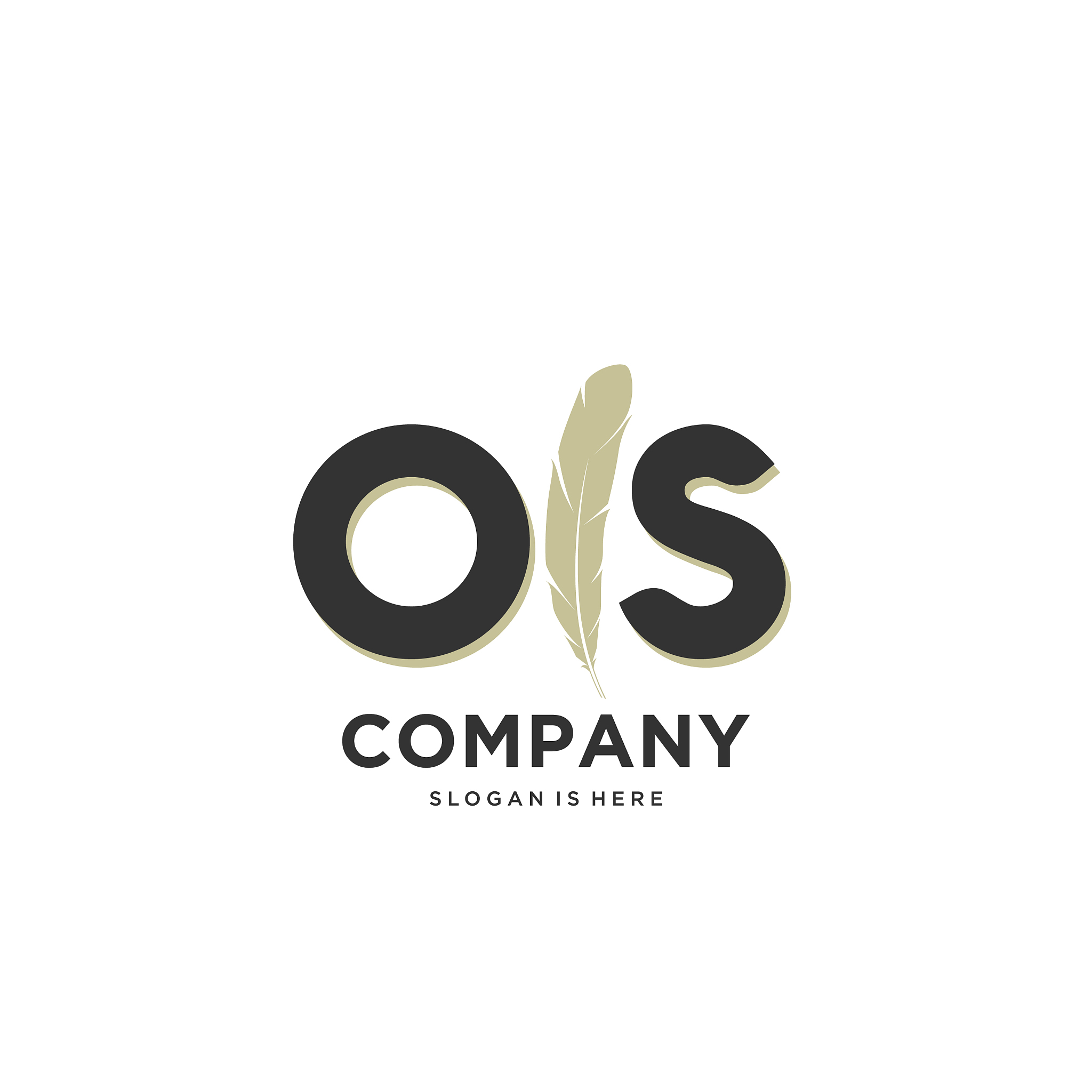 initial os letter unique attractive creative