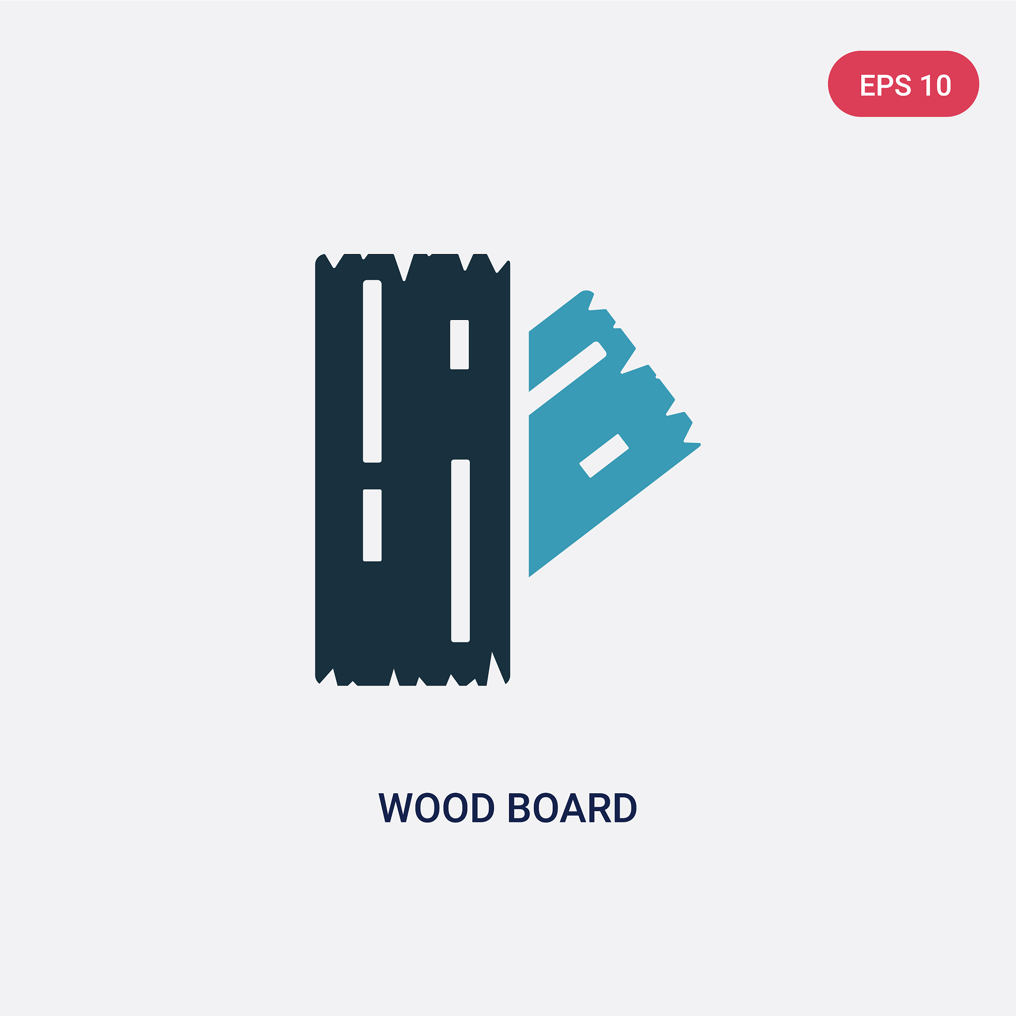 two color wood board icon from nature concept