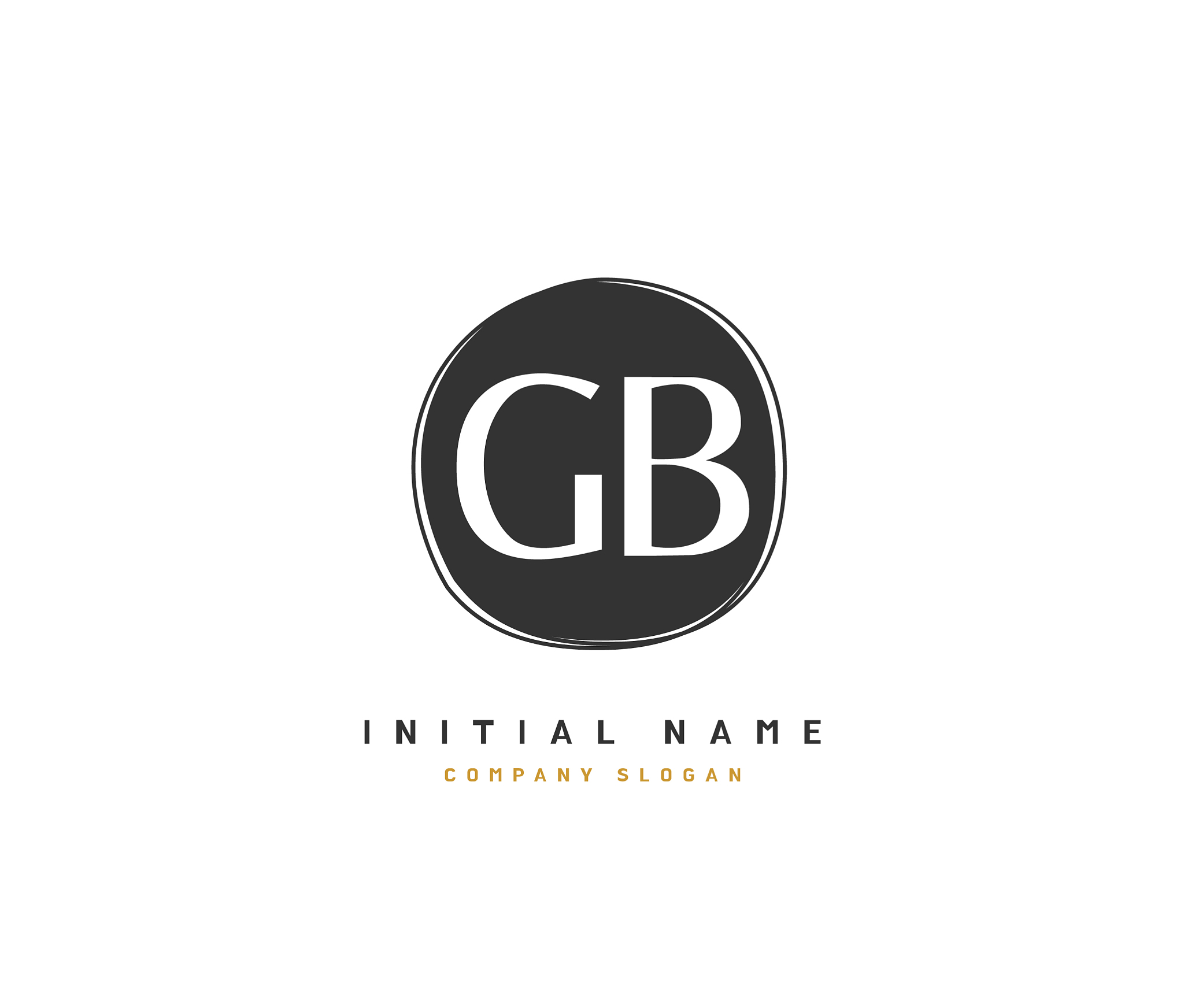 g b gb beauty initial logo handwriting logo of