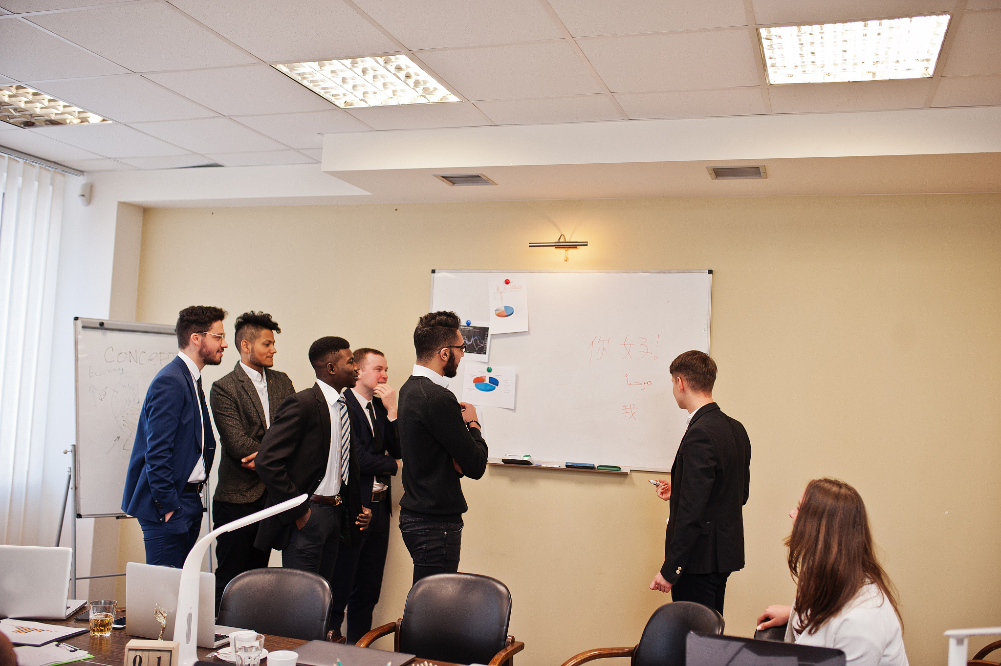 multiracial business team