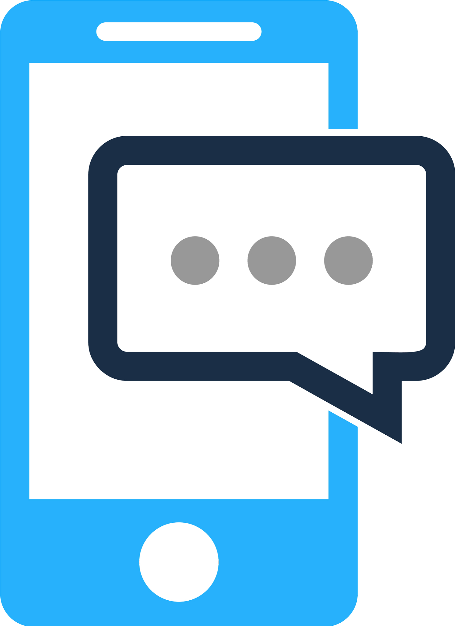 mobile chat logo icon design