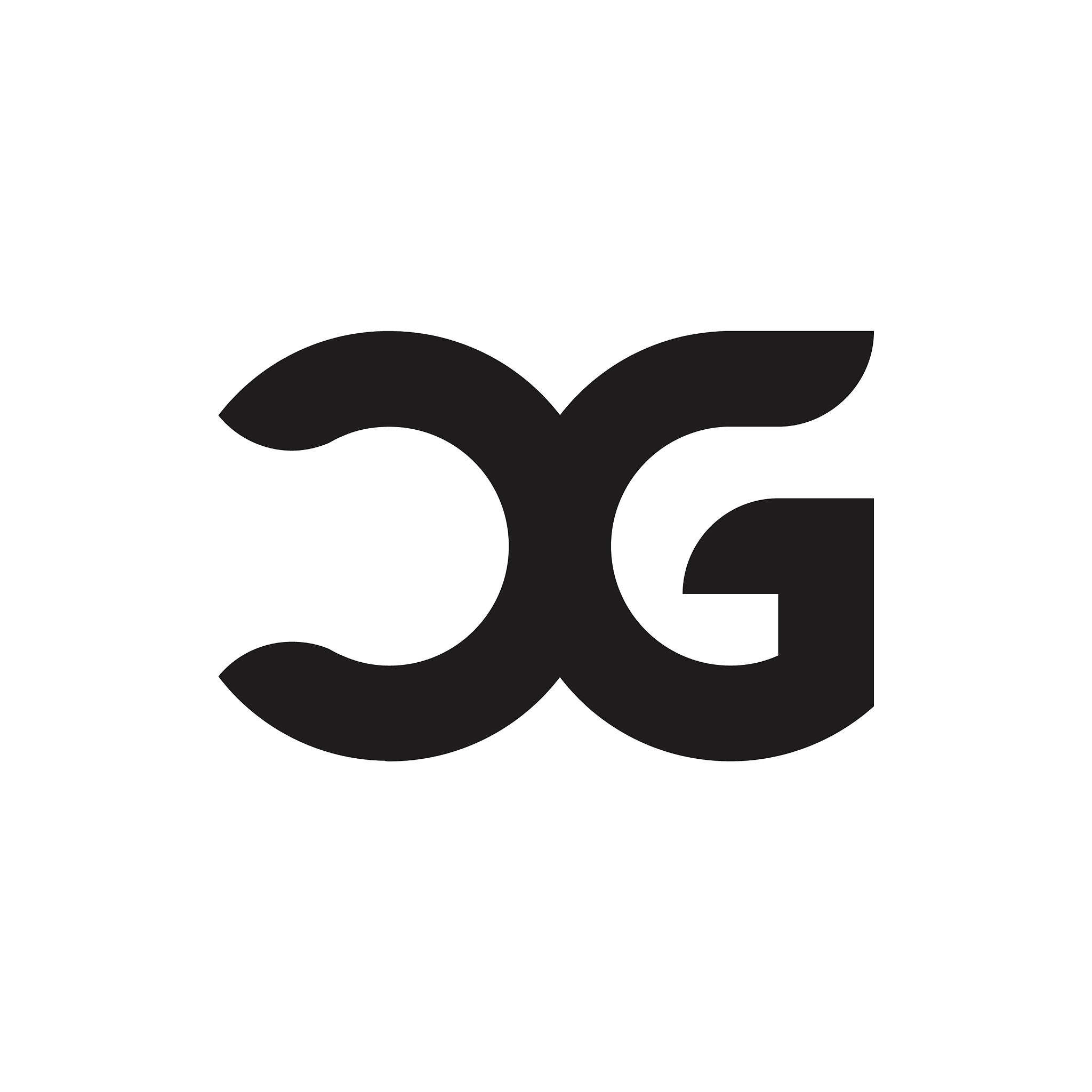 cg letter logo design with simple style