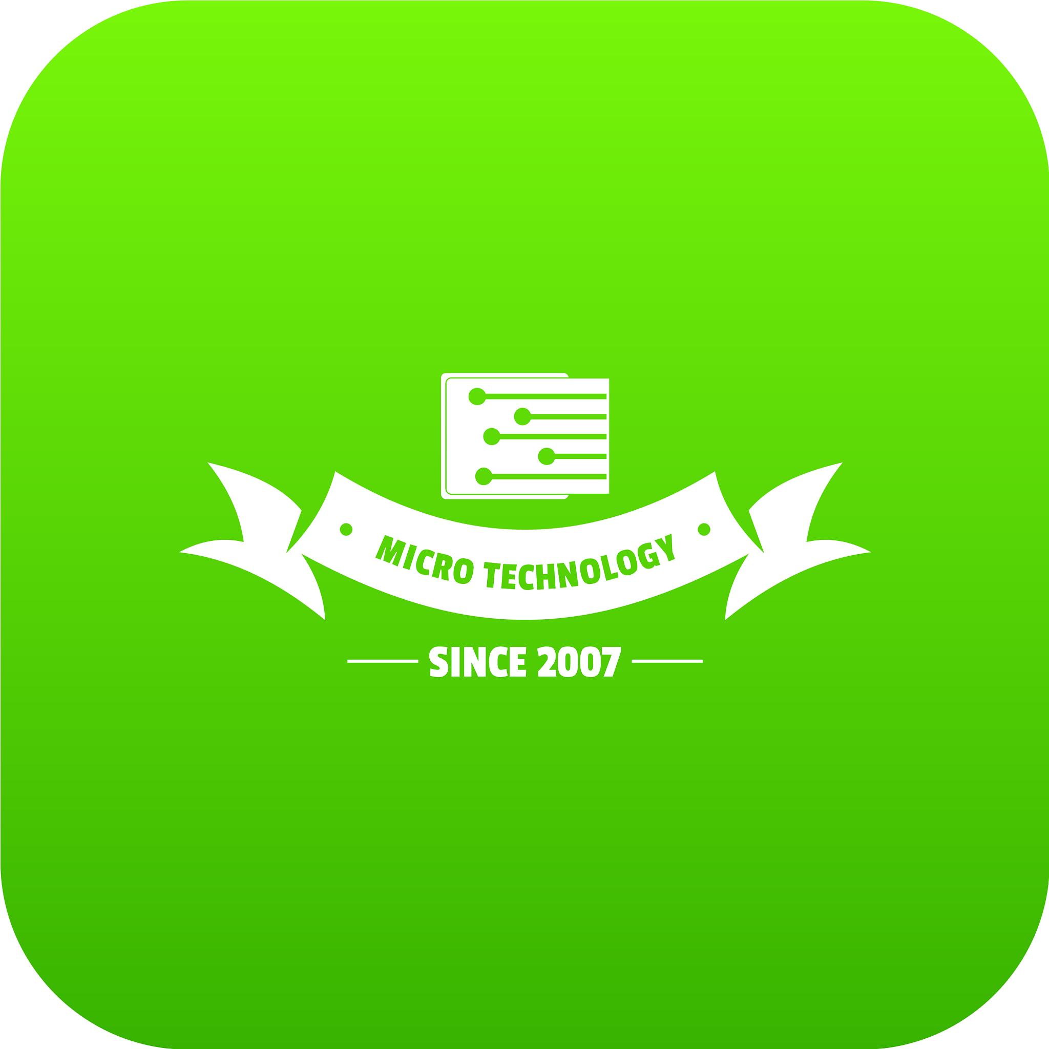 micro technology icon green