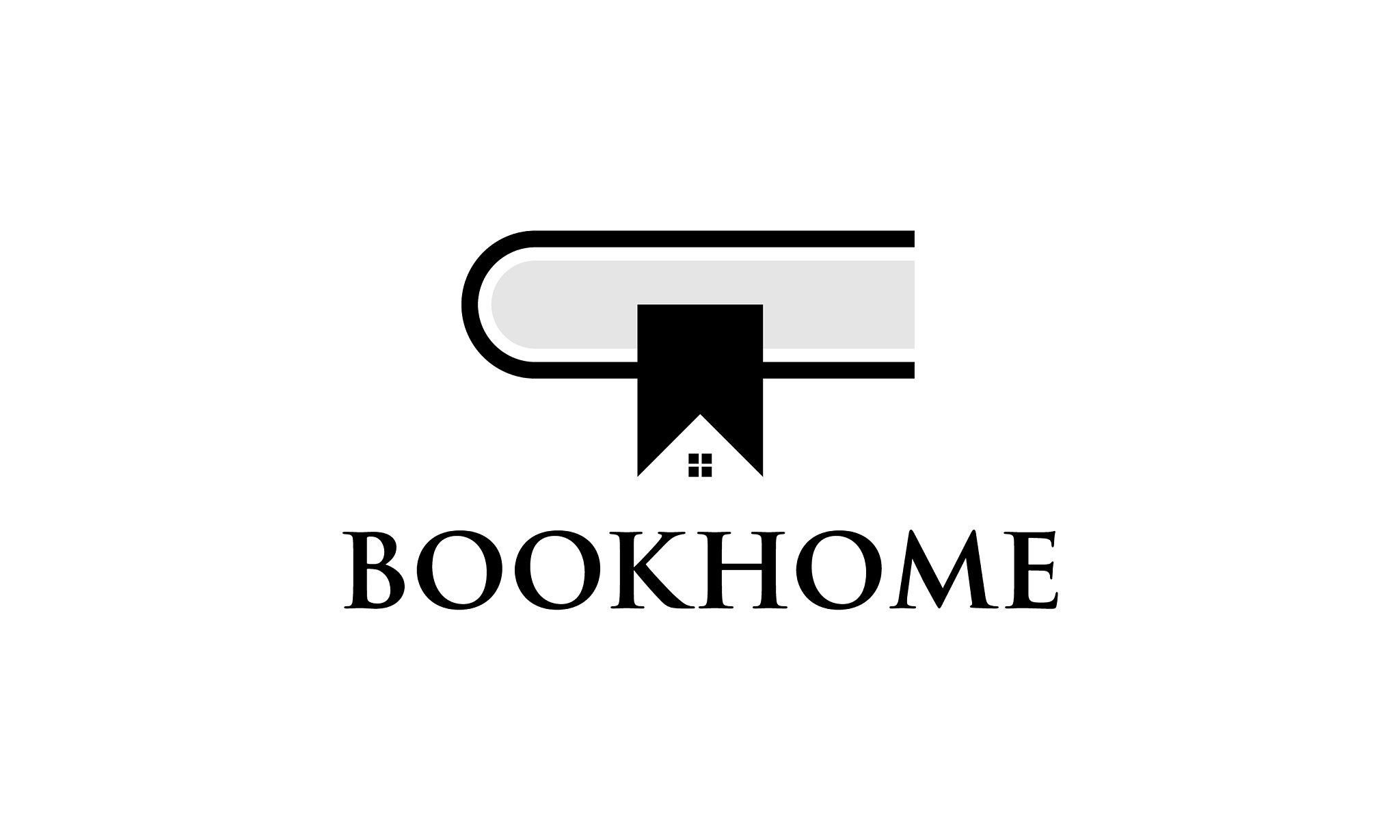 book home logo design concept