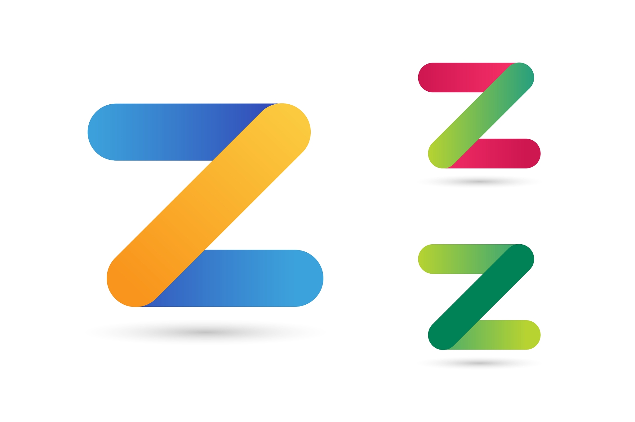 abstract z character logo icon template