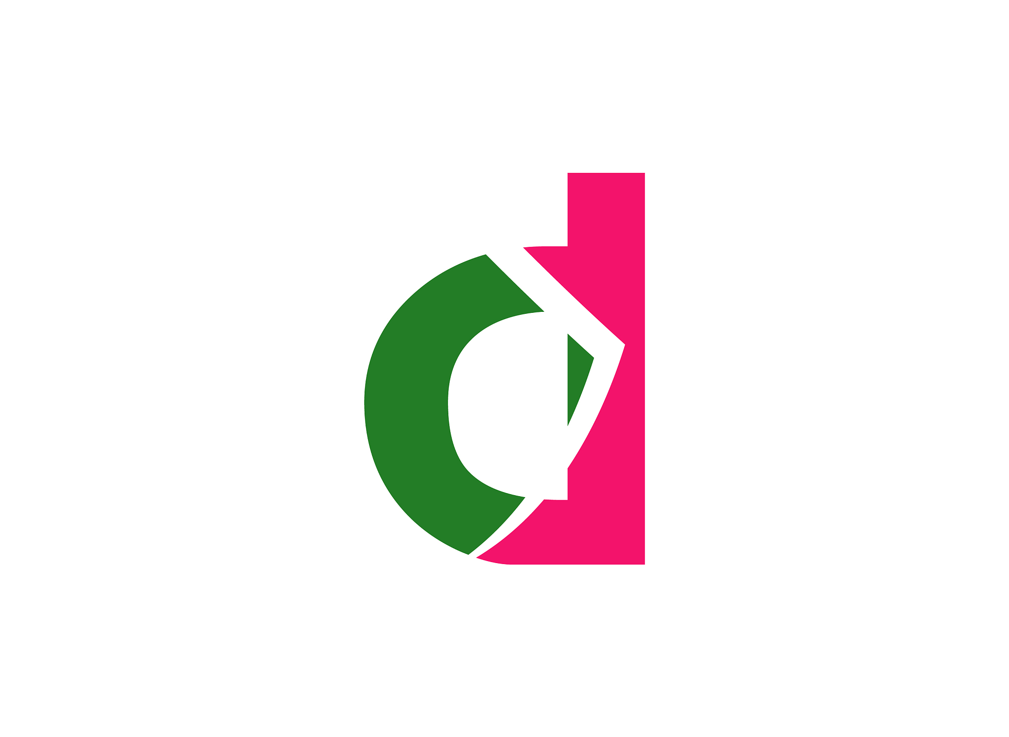 abstract icon logo for letter d