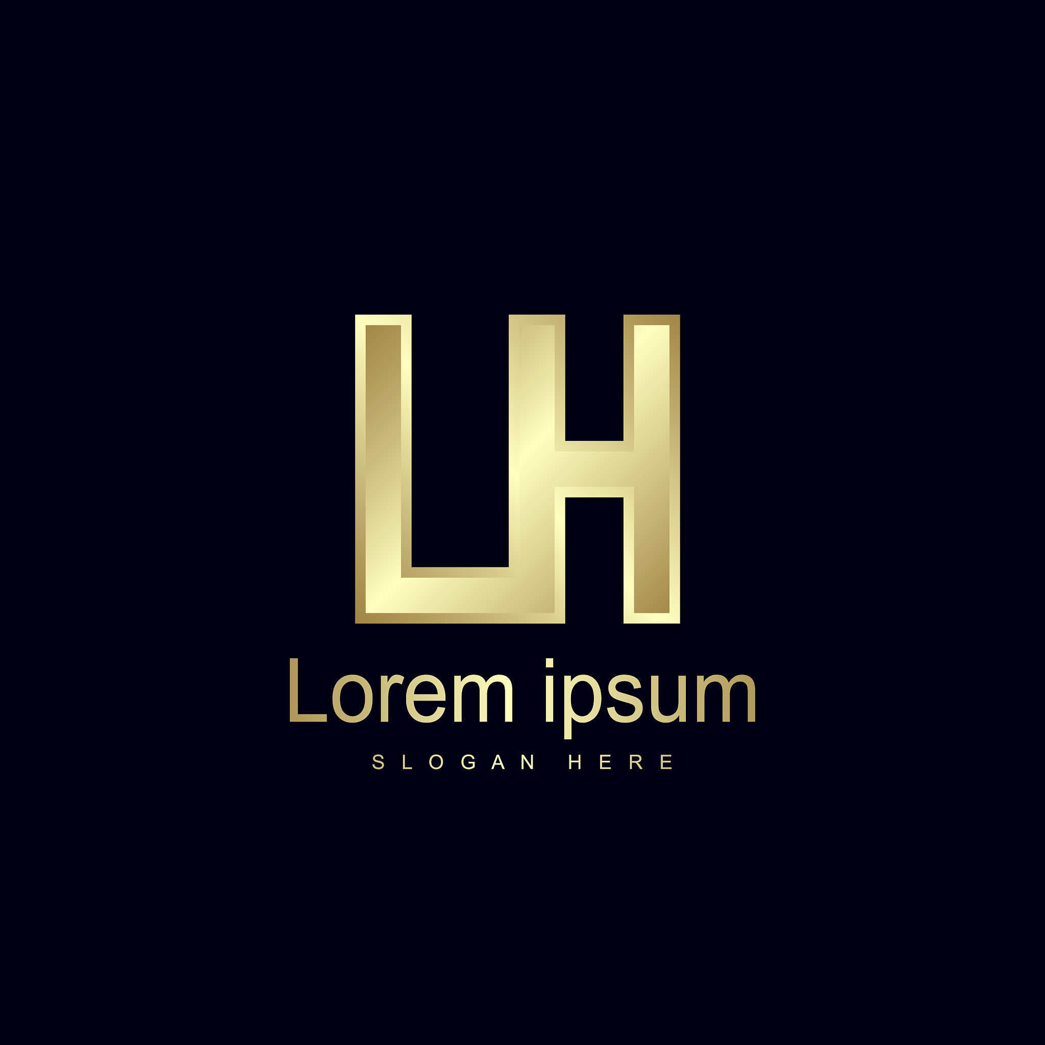 initial letter lh logo template design