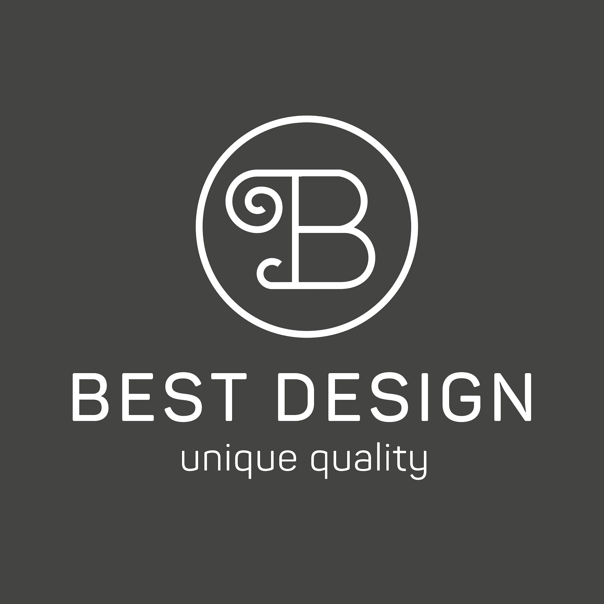 monogram letter b in the minimalism background