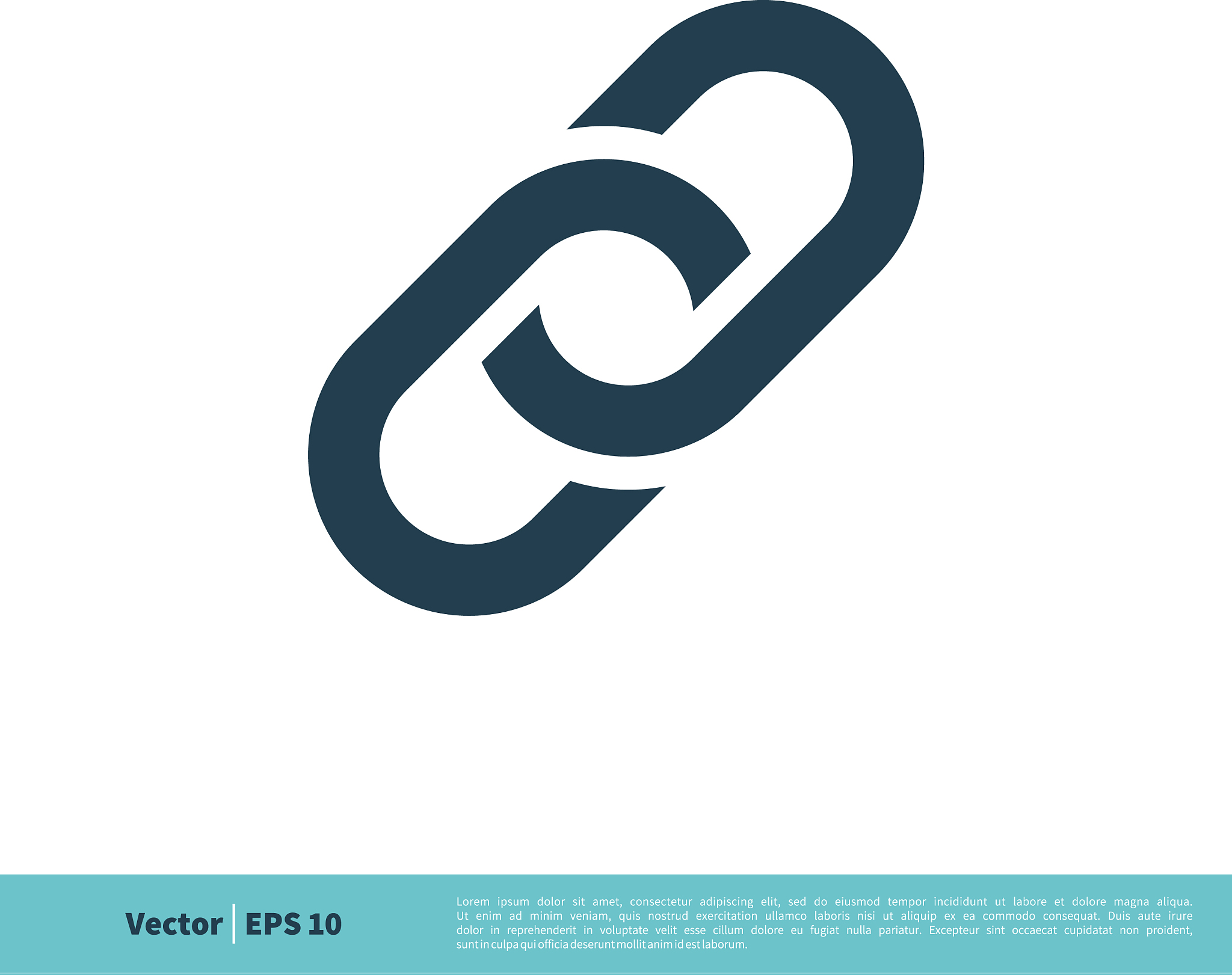 chain linked connected icon logo template design