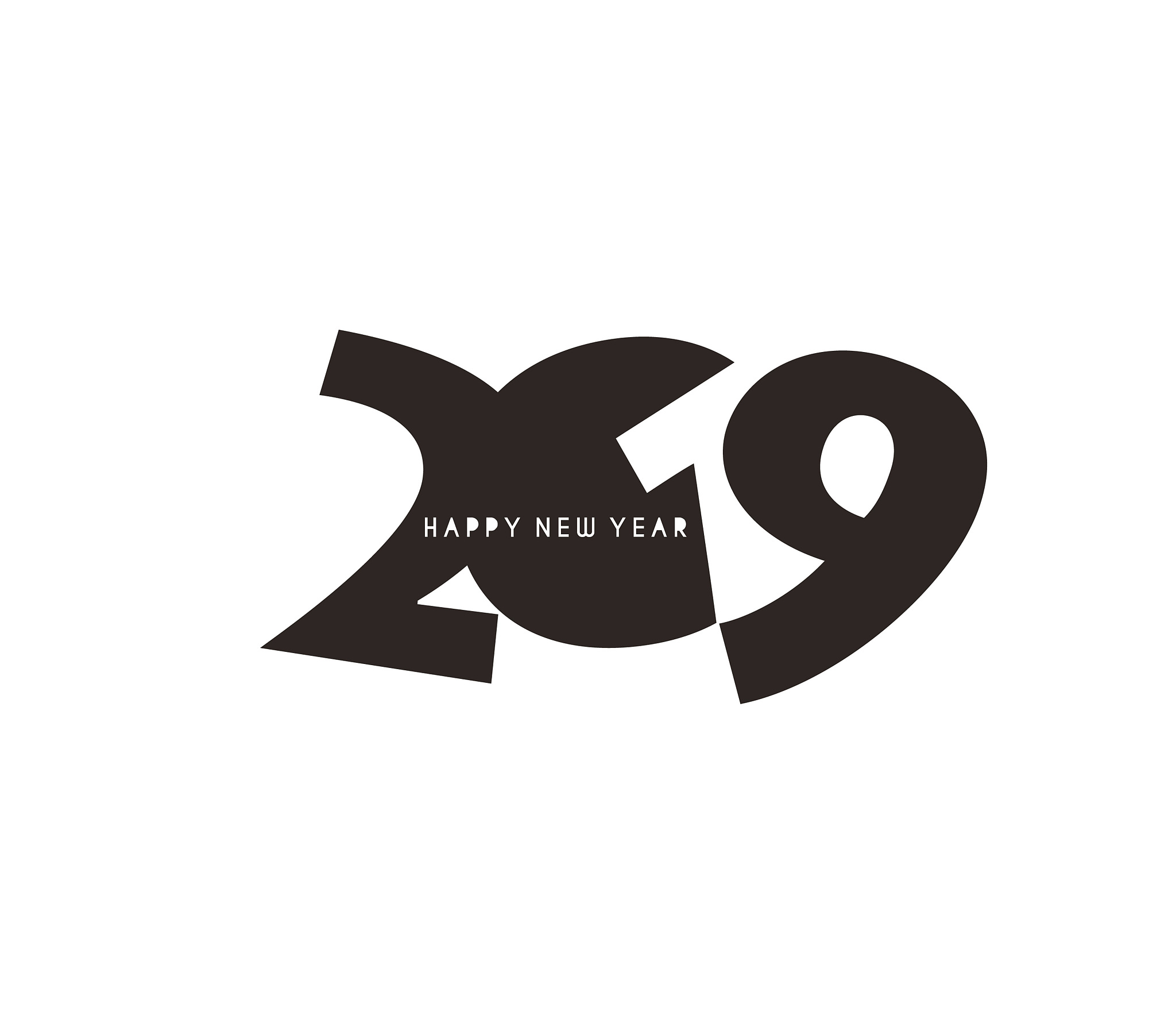 happy new year 2019 text design  patter, vector illustration.