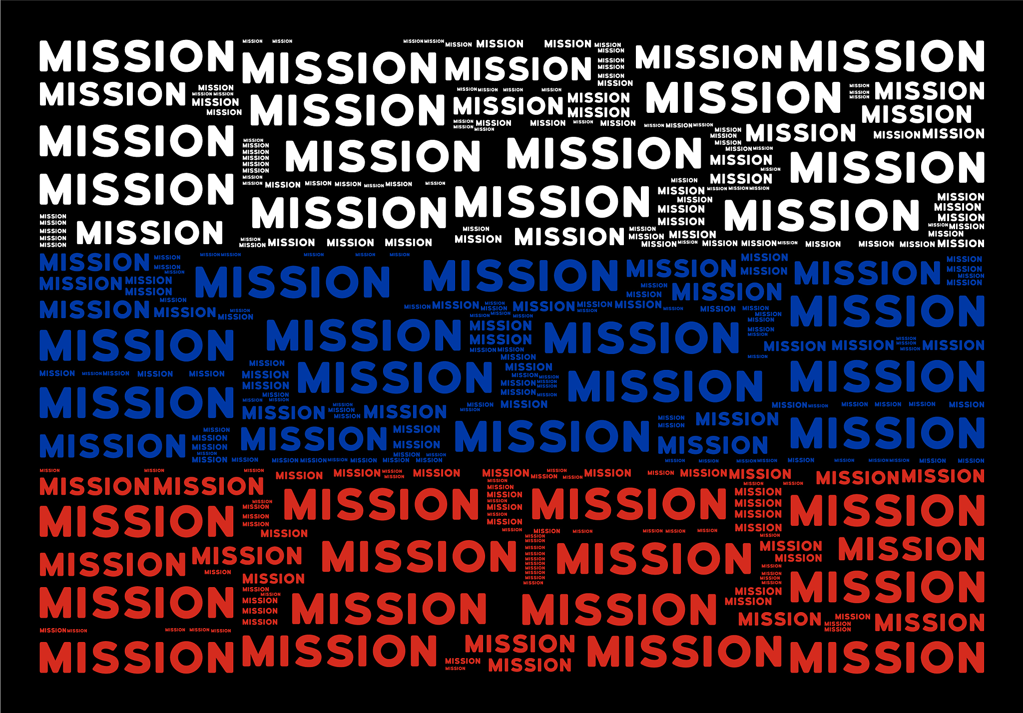 russian flag pattern of mission text items