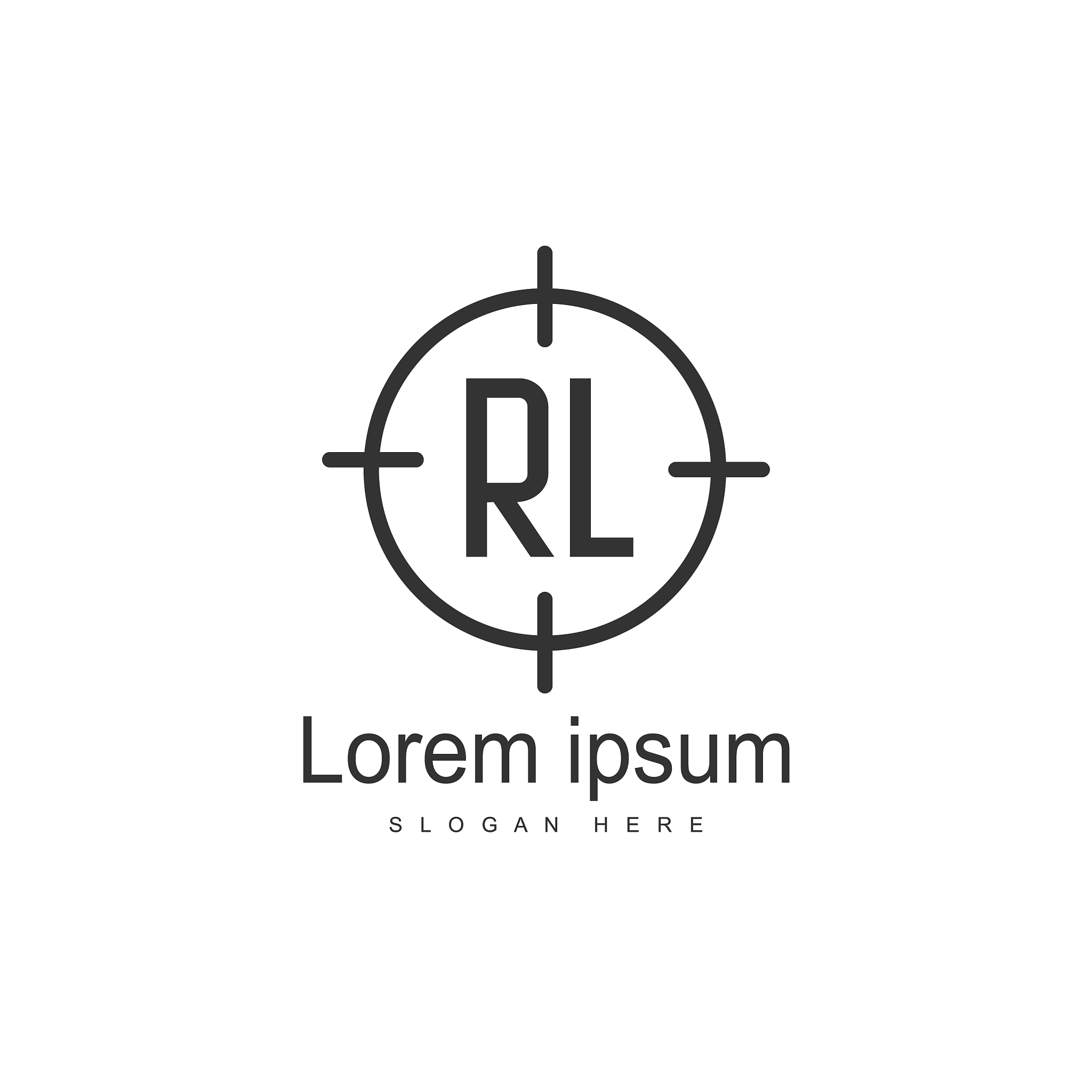 rl logo template design initial letter logo design
