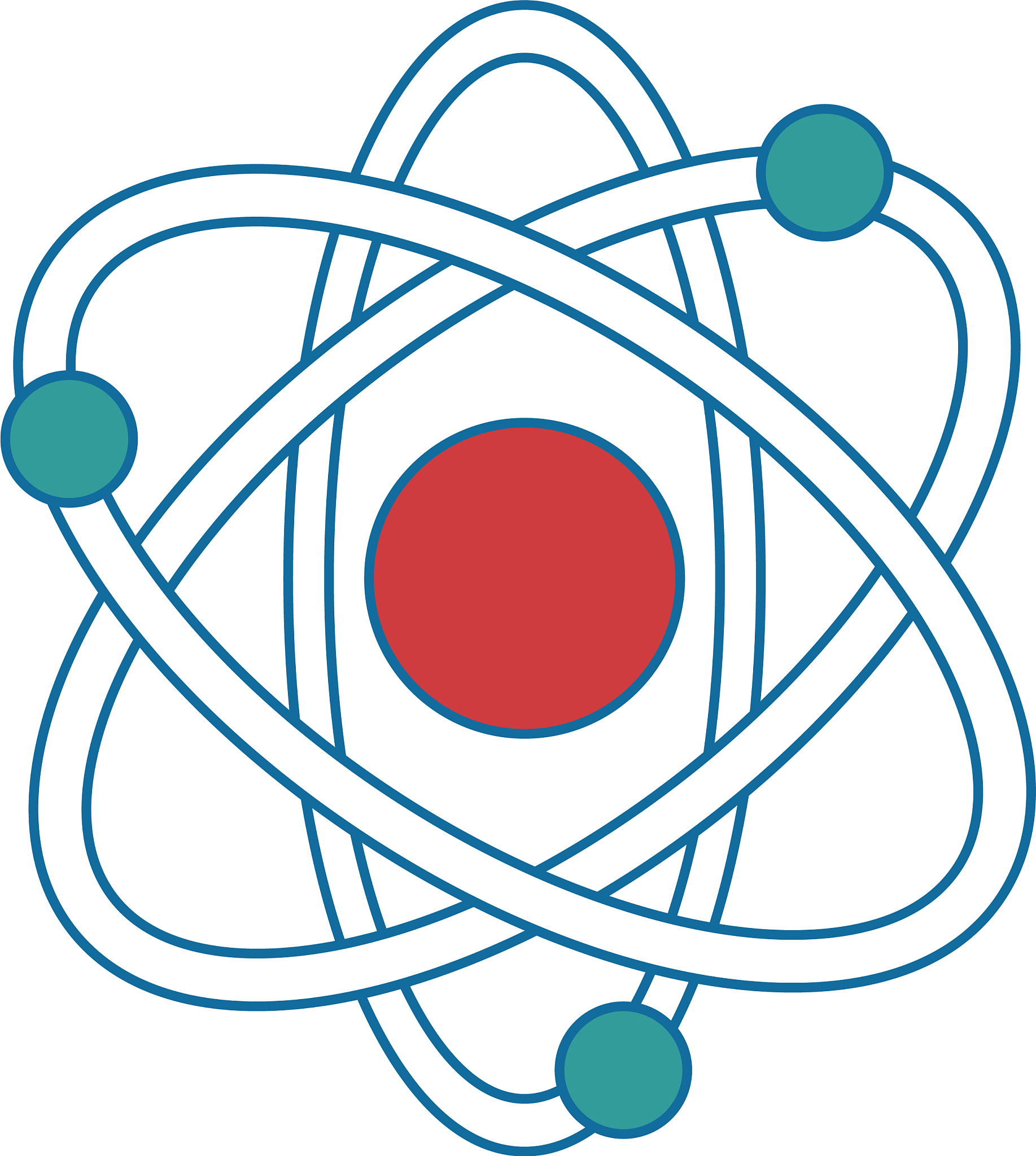 atom molecule isolated icon