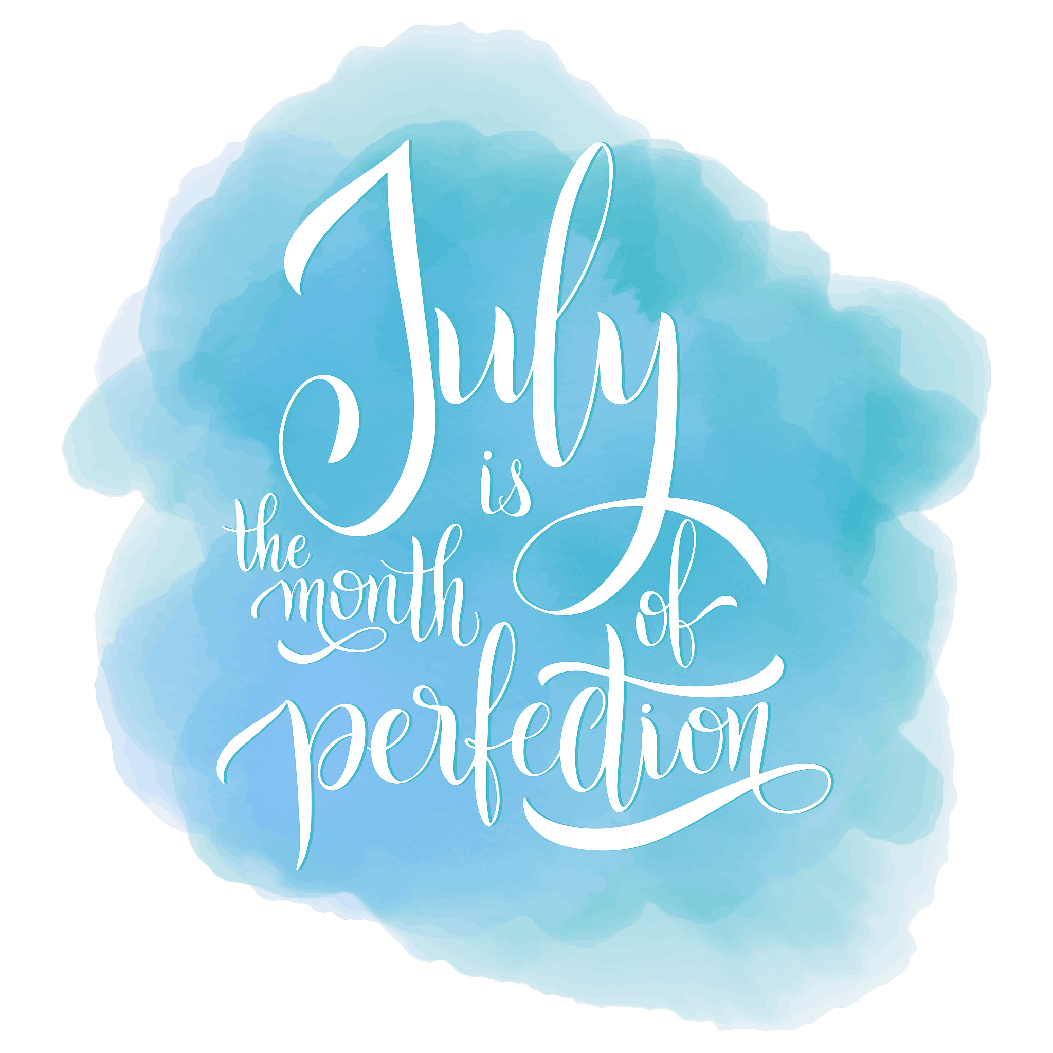 hello july lettering