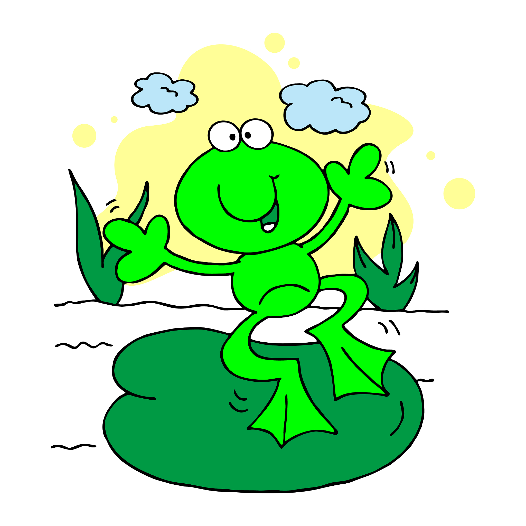 青蛙跳到哪里问谁做什么事最快乐，