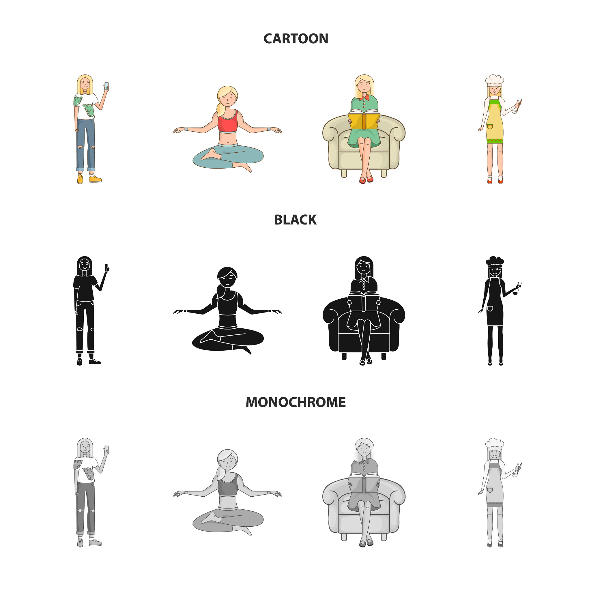 isolated object of posture and mood icon