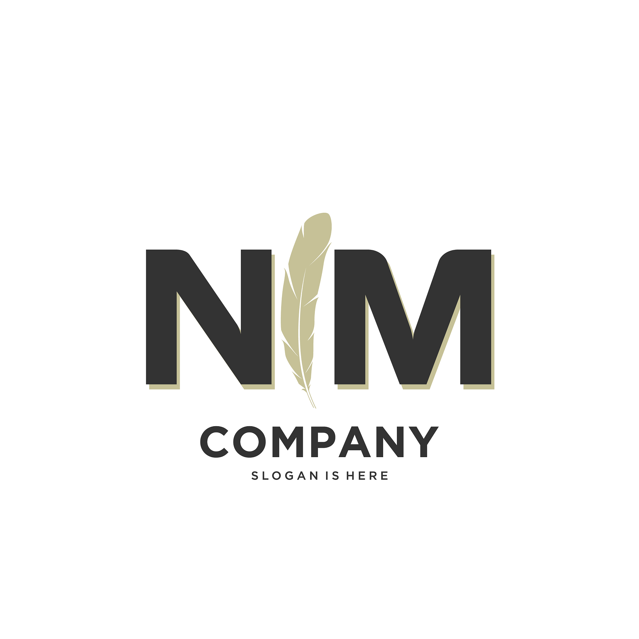 initial nm letter unique attractive creative