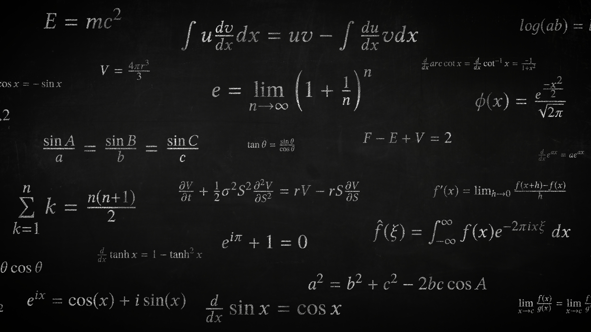 math formula science equation symbols written on chalkboard movi