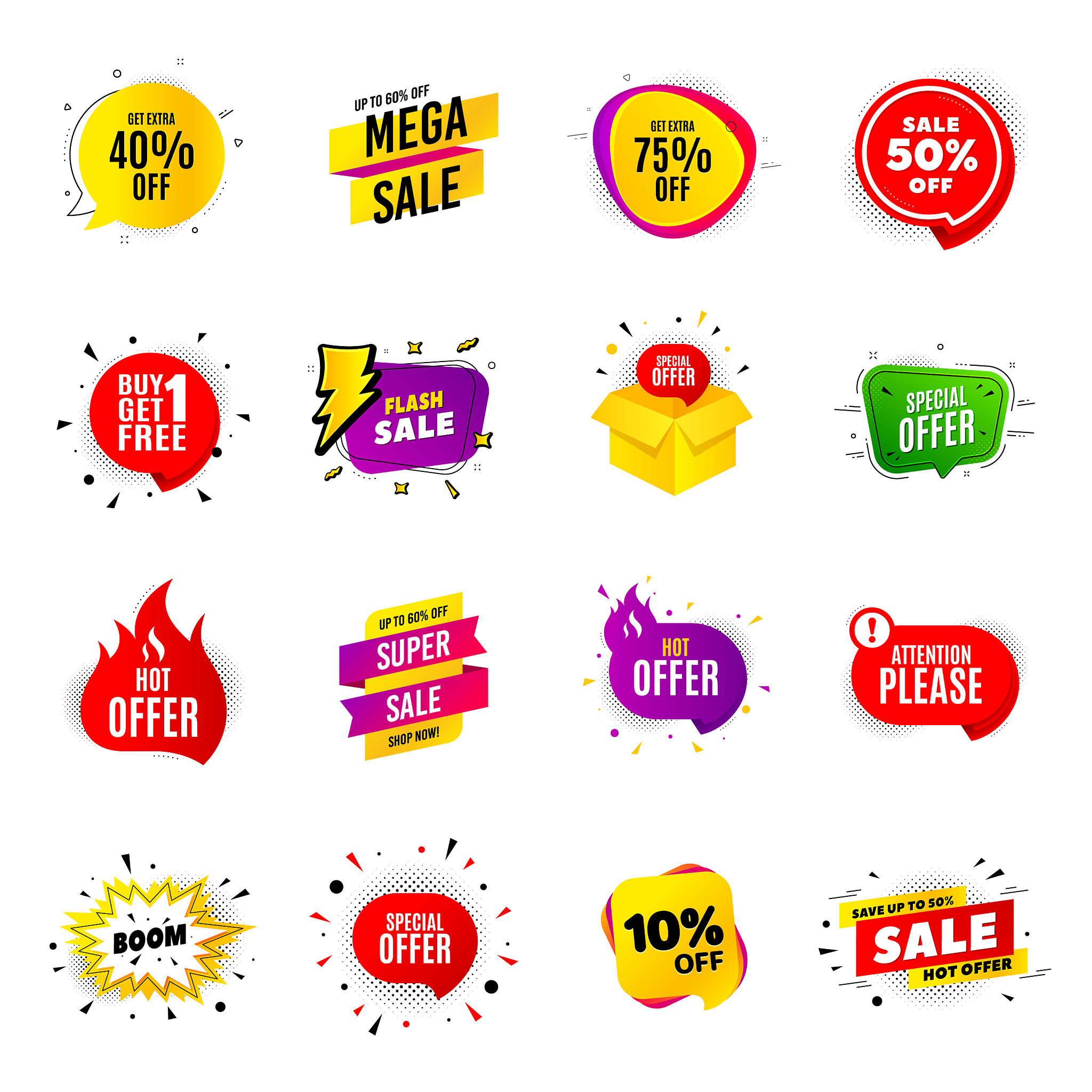 mega sale banner special offer templates online