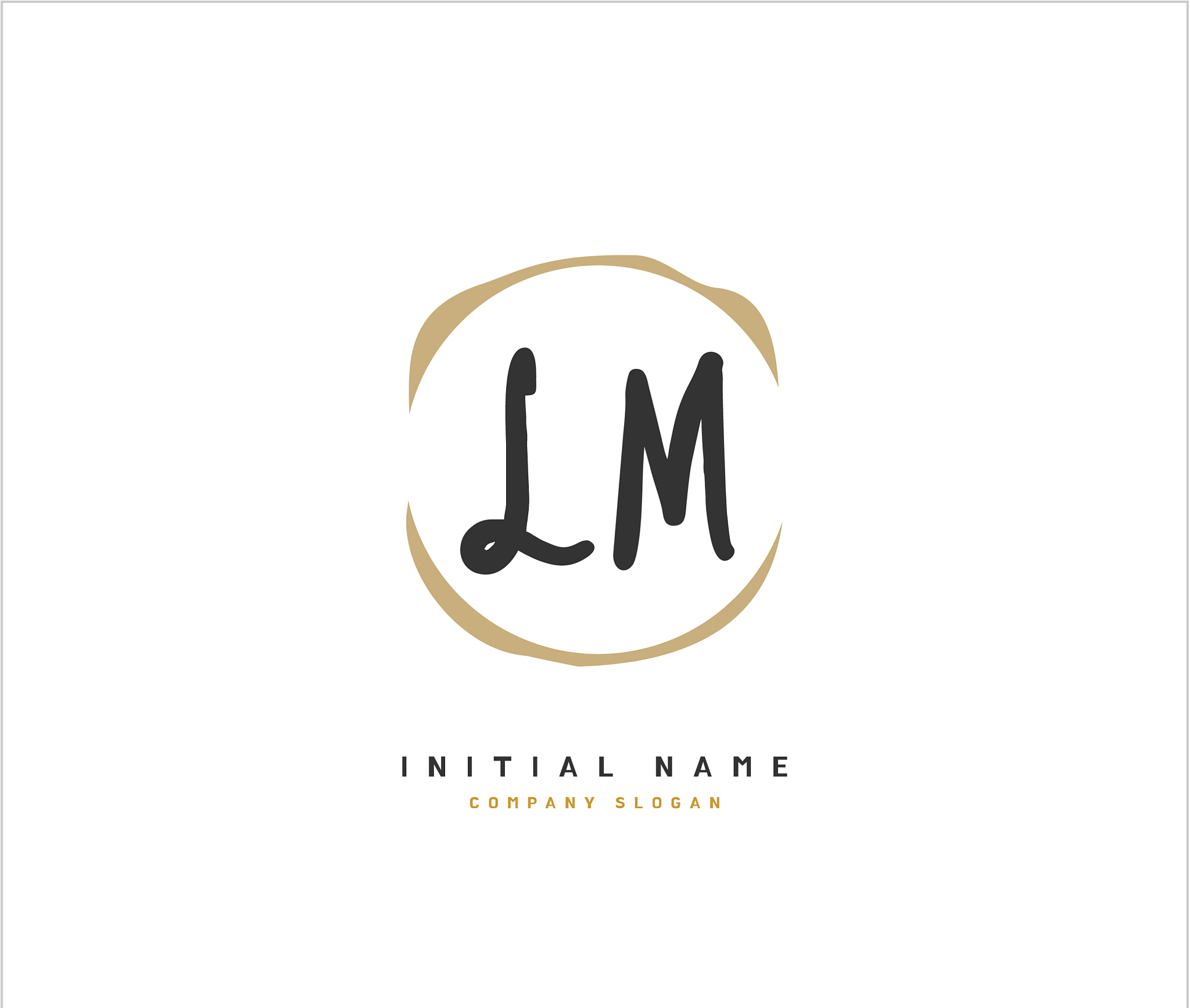 l m lm beauty initial logo handwriting logo of