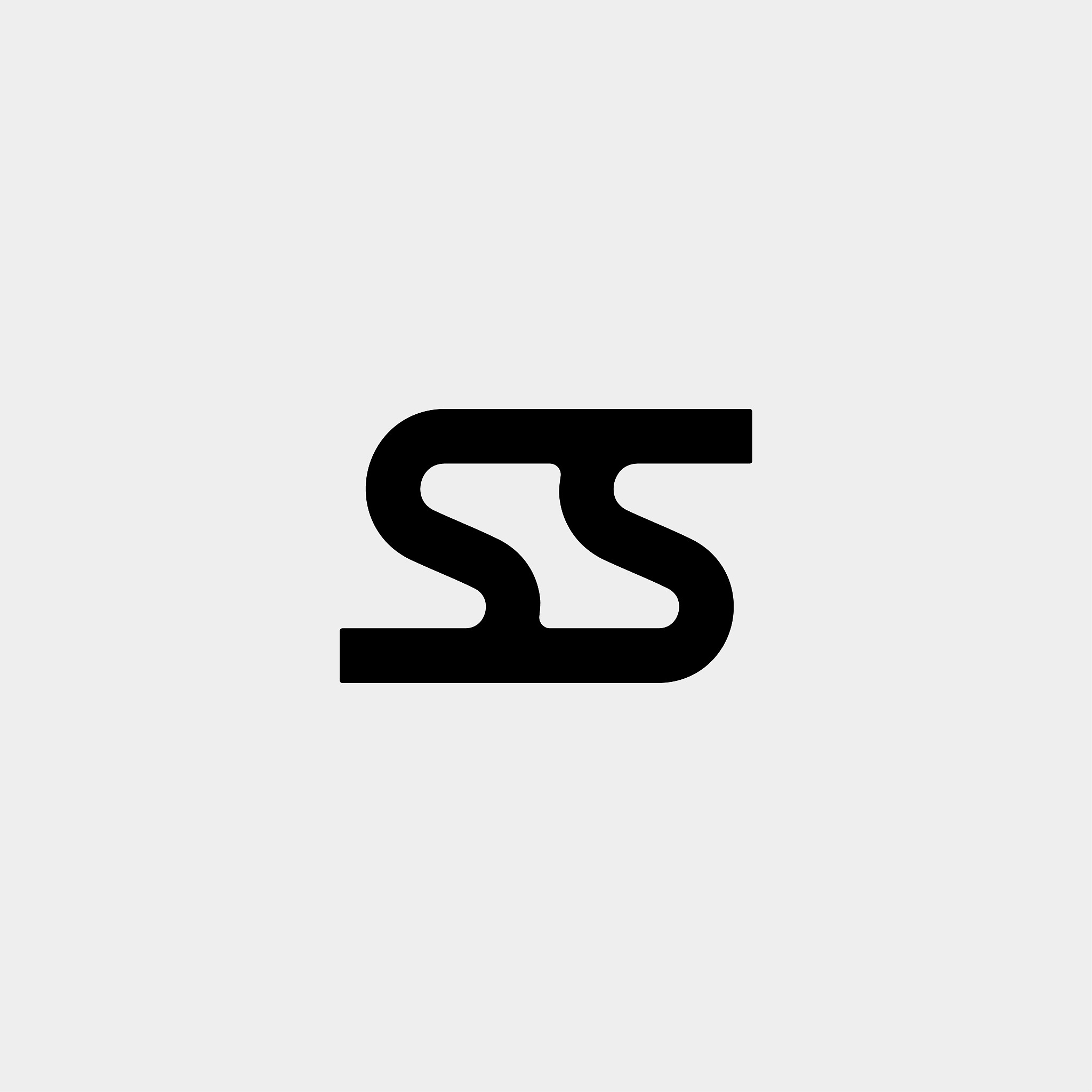 letter s ss icon design simple vector