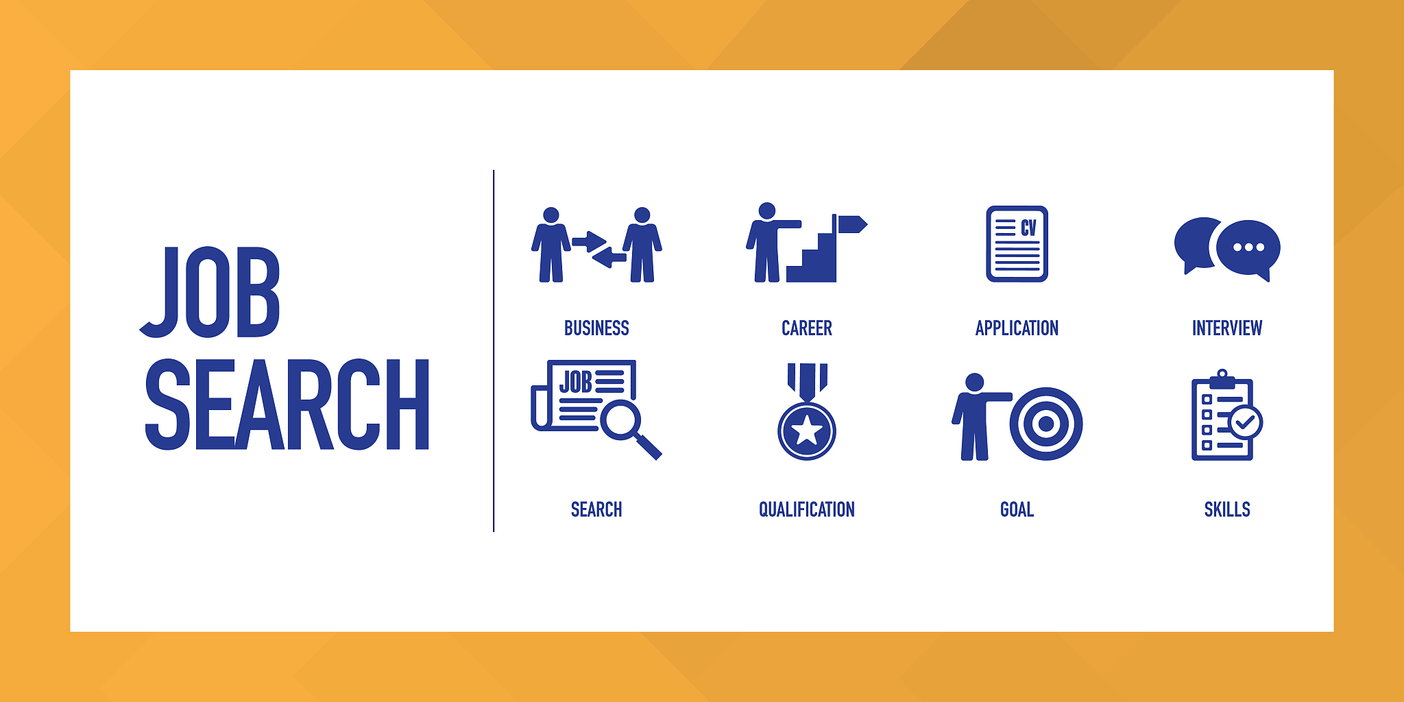 job search infographic icon set